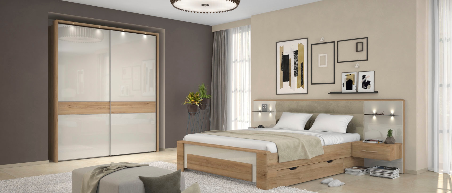 Home affaire Bettgestell »Gala, 160 oder 180x200cm Liegefläche, FSC-zertifiziert«, (optional passende Stauraumschubladen und Nachttische erhältlich), bequem gepolstertes Kopfteil, bezogen mit Samtvelours