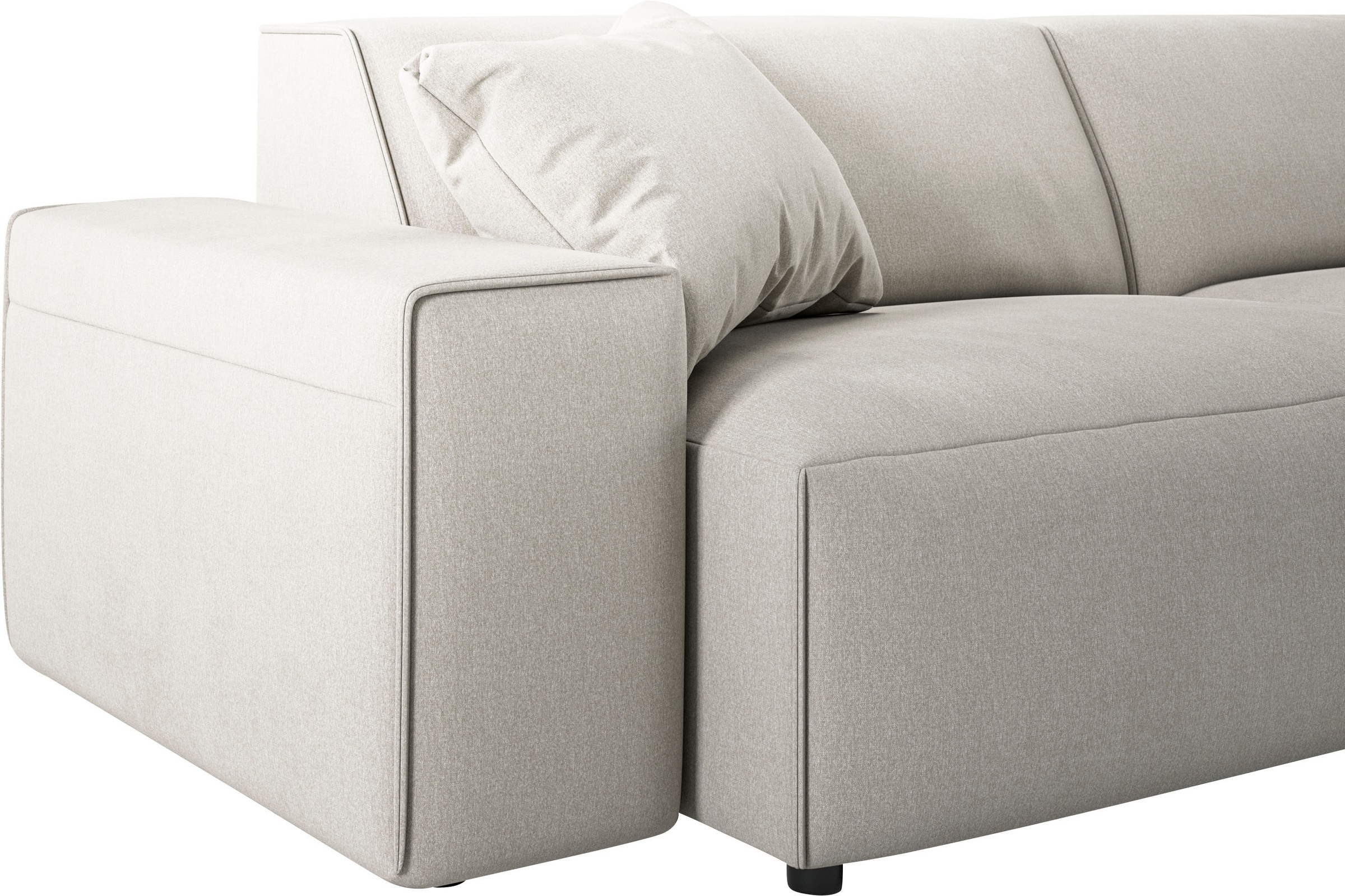 andas Ecksofa »Glimminge L-Form auch in Breitcord, Feincord + Easy care-Bezug,«, Breite 264, Zierkissen