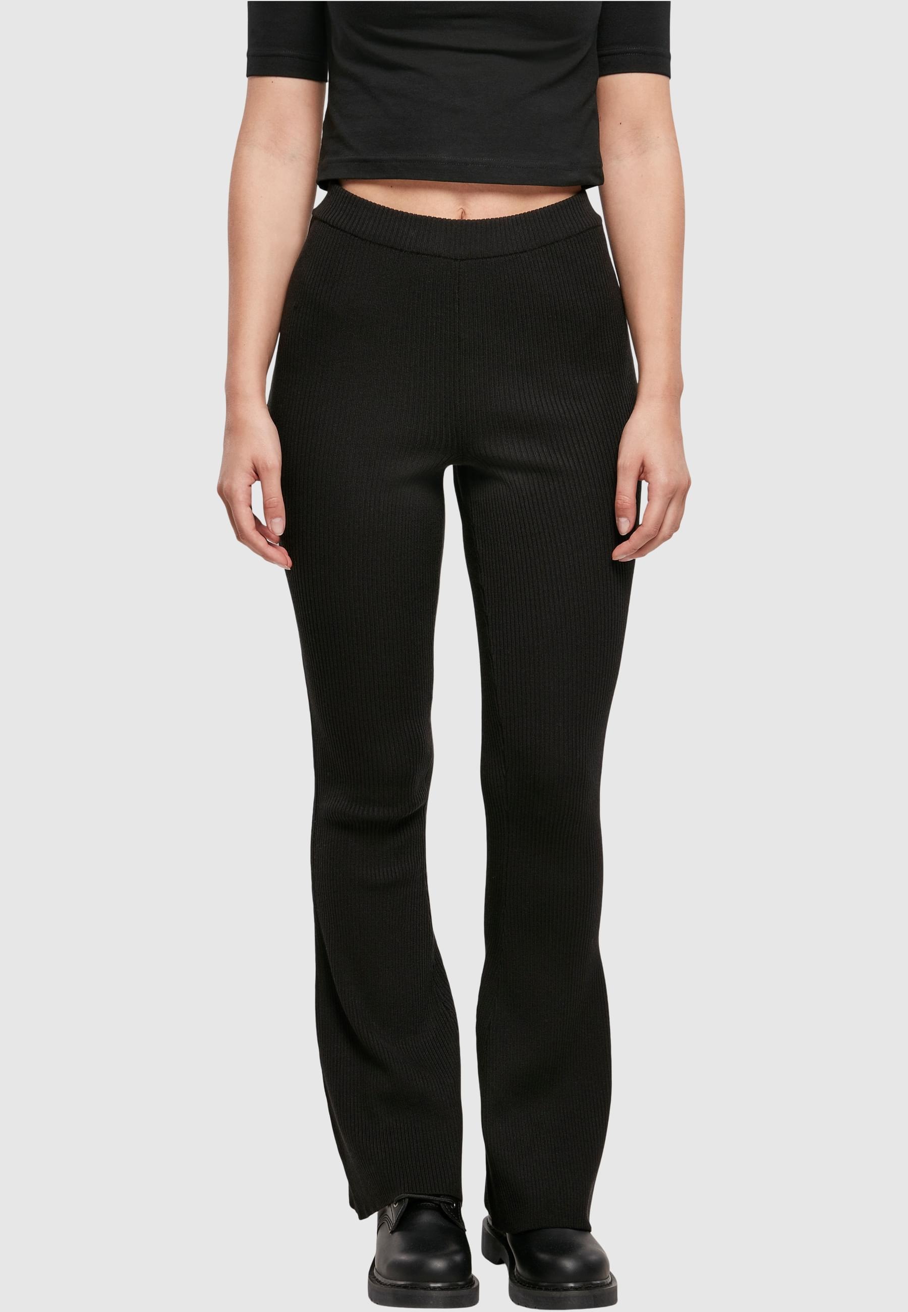 URBAN CLASSICS Leggings »Urban Classics Damen Ladies Rib Knit Bootcut Leggings«, (1 tlg.)