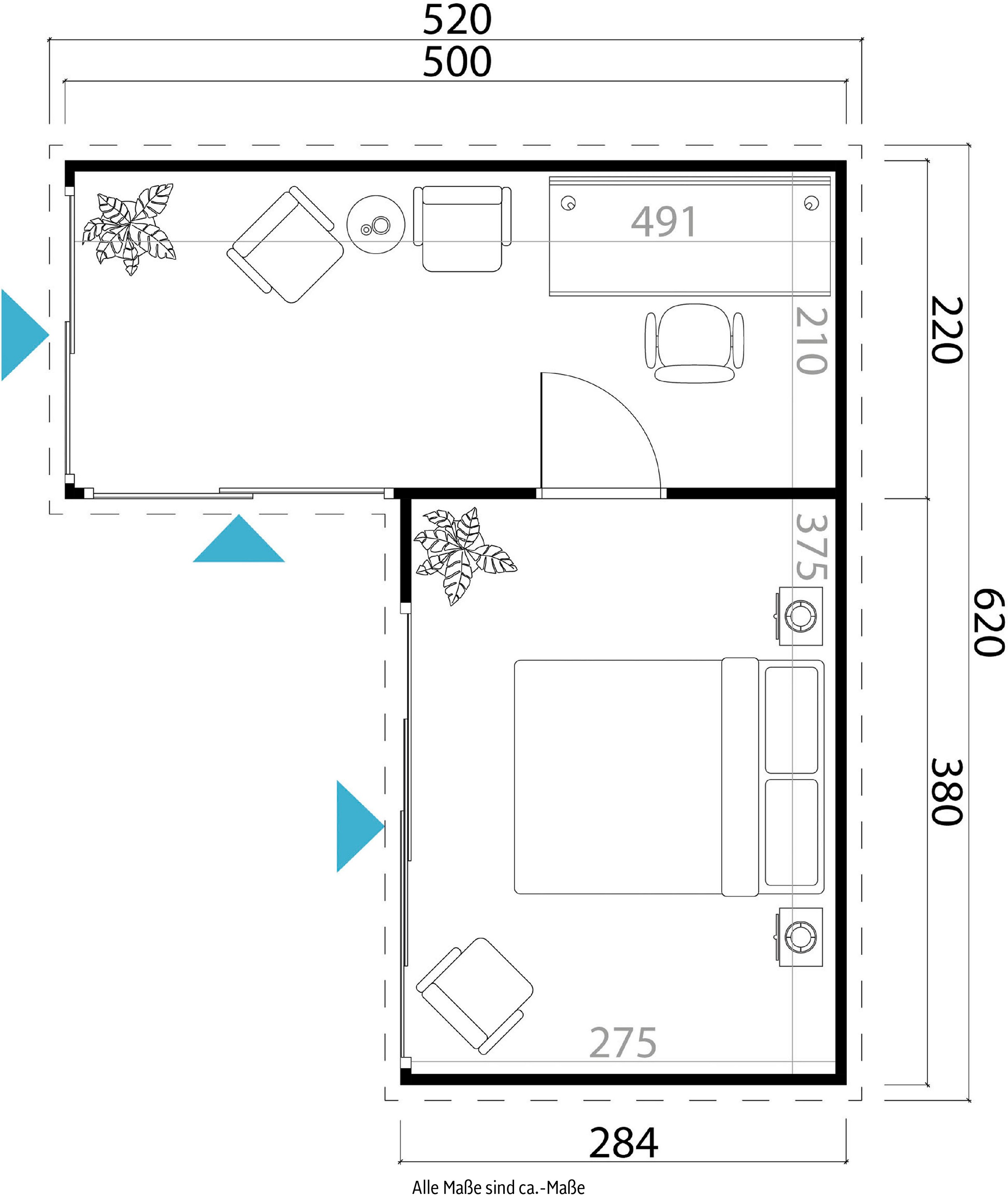 LASITA MAJA Gartenhaus »DOMEO«, (Set, inkl. Fussbodenbretter zum verlegen)