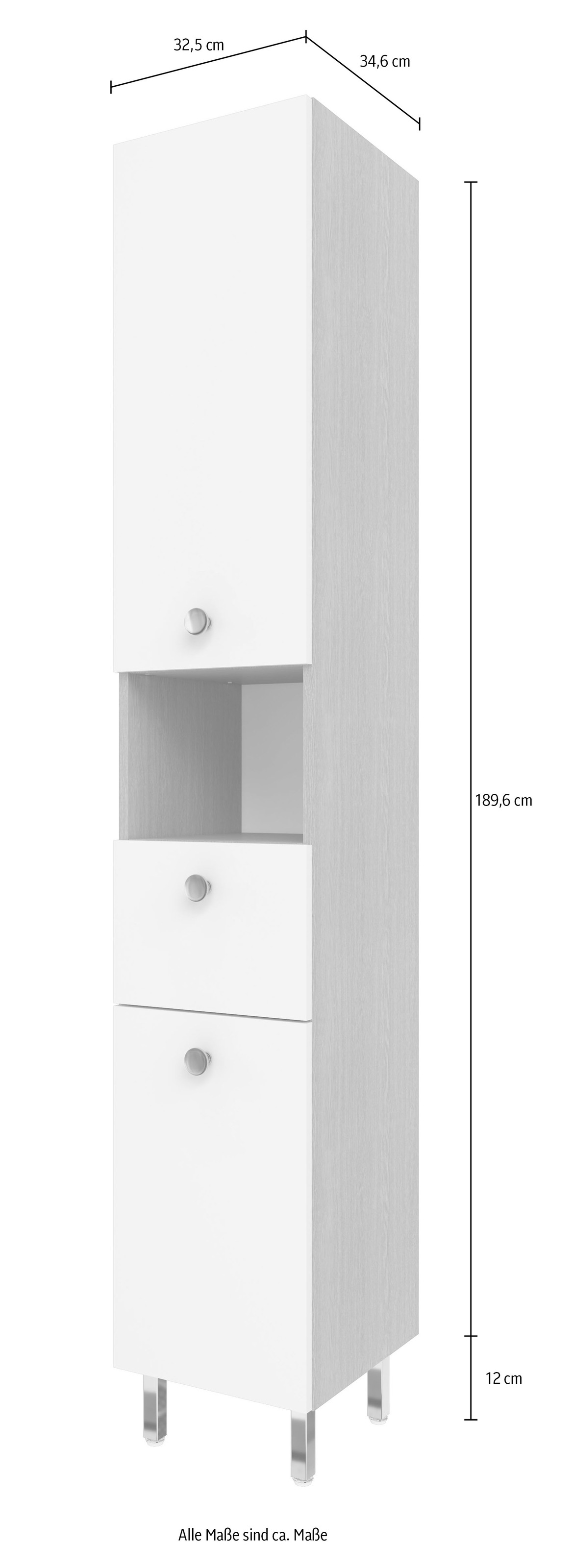 OPTIFIT Hochschrank »Hallig« Breite 32,5 cm, schnelle Montage mit OPTIsnap