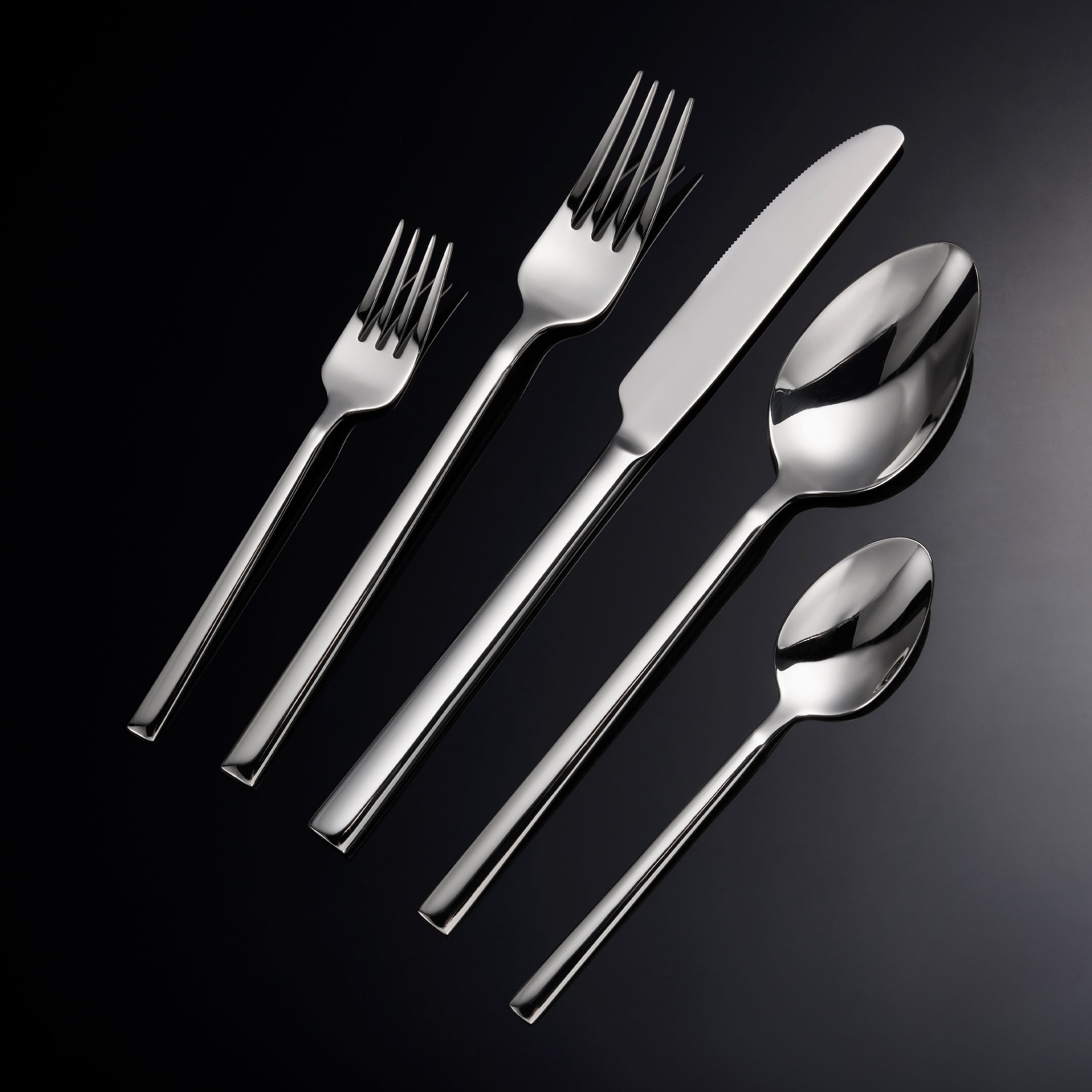 Hanseatic Besteck-Set »DAILY, 30 Teile für 6 Personen, geradlinige Griffenden, polierte Optik« leichtes und minimalistisches Design