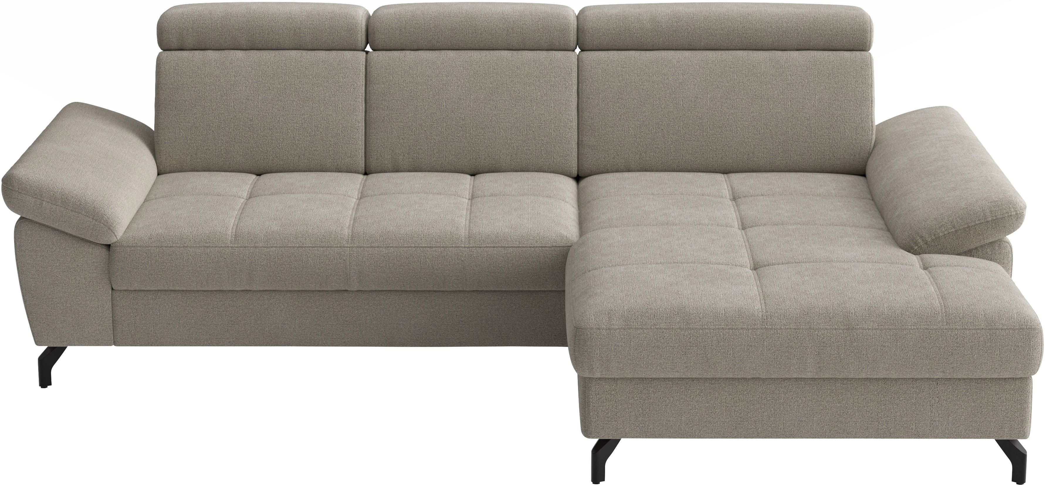 sit&more Ecksofa "Vanity, L-Form, B: 264 cm," Inkl.Sitz-,Kopf-und Armteilverstellung