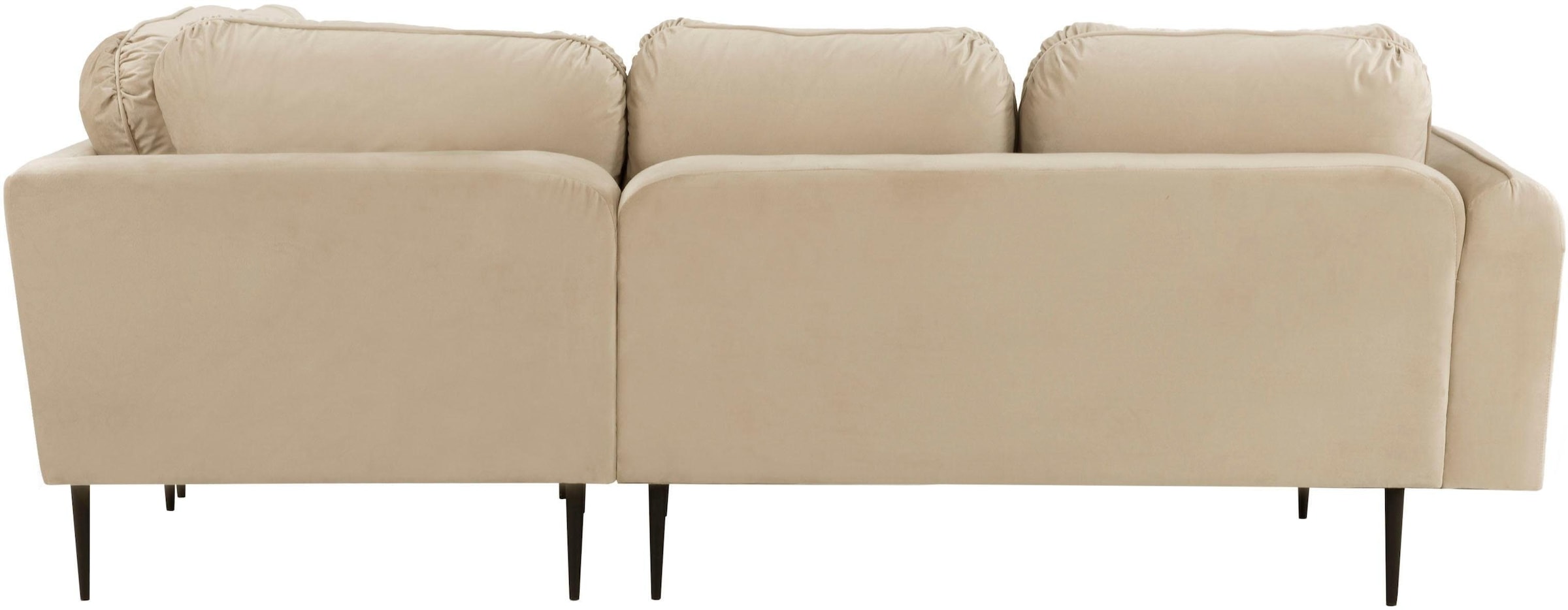 Leonique Ecksofa »Skidi L-Form«, mit losen Rückenkissen und Keder oben auf der Armlehne
