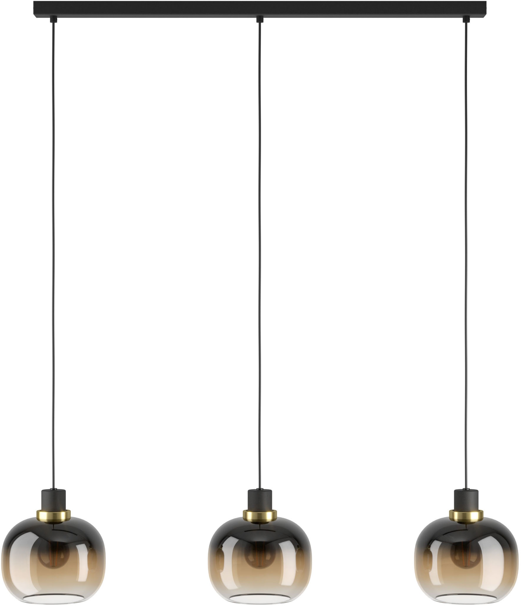 EGLO Hängeleuchte »OILELLA Pendellampe - Stahl - E27 - 3X40W - IP20« E27 1 Stk. Hängelampe, Deckenlampe, Wohnzimmer, Esszimmer, L95 x B19 x H110 cm