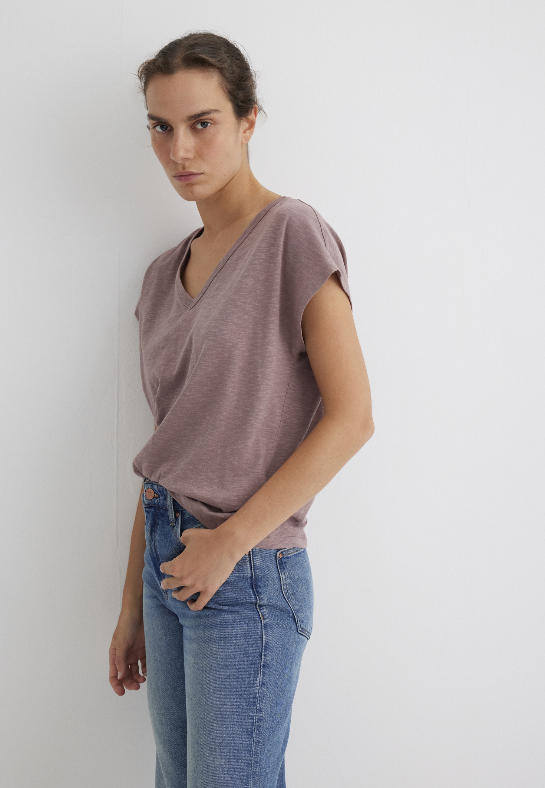 Mavi T-Shirt »SHORT SLEEVE BASIC«, T-Shirt V-Neck