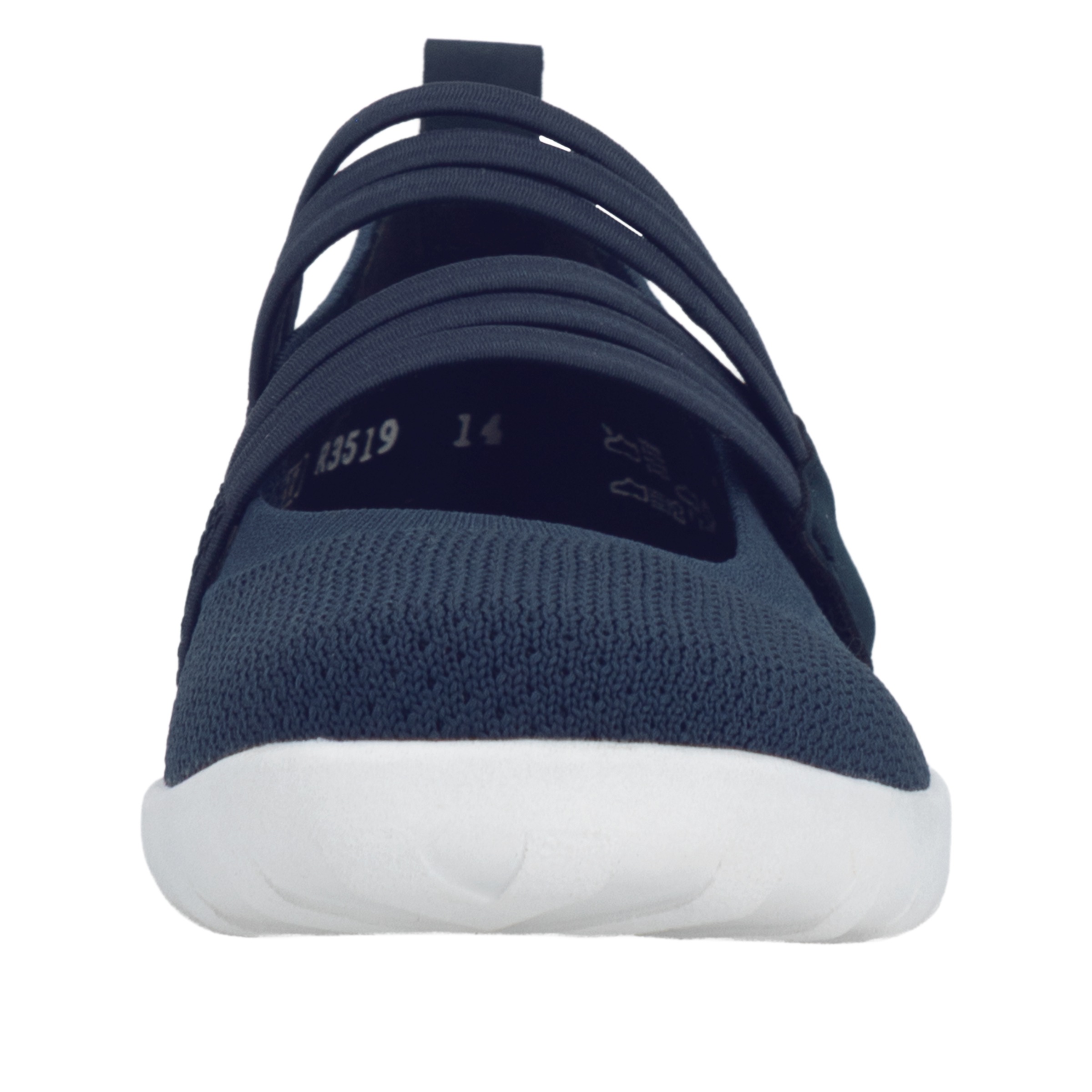 Riemchenballerina REMONTE, Damen, Gr. 42, nachtblau, Textil, unifarben, Schuhe Riemchenballerina, Slipper, Schlupfschuh, Sommerschuh, Klettschuh mit Softfußbett 3