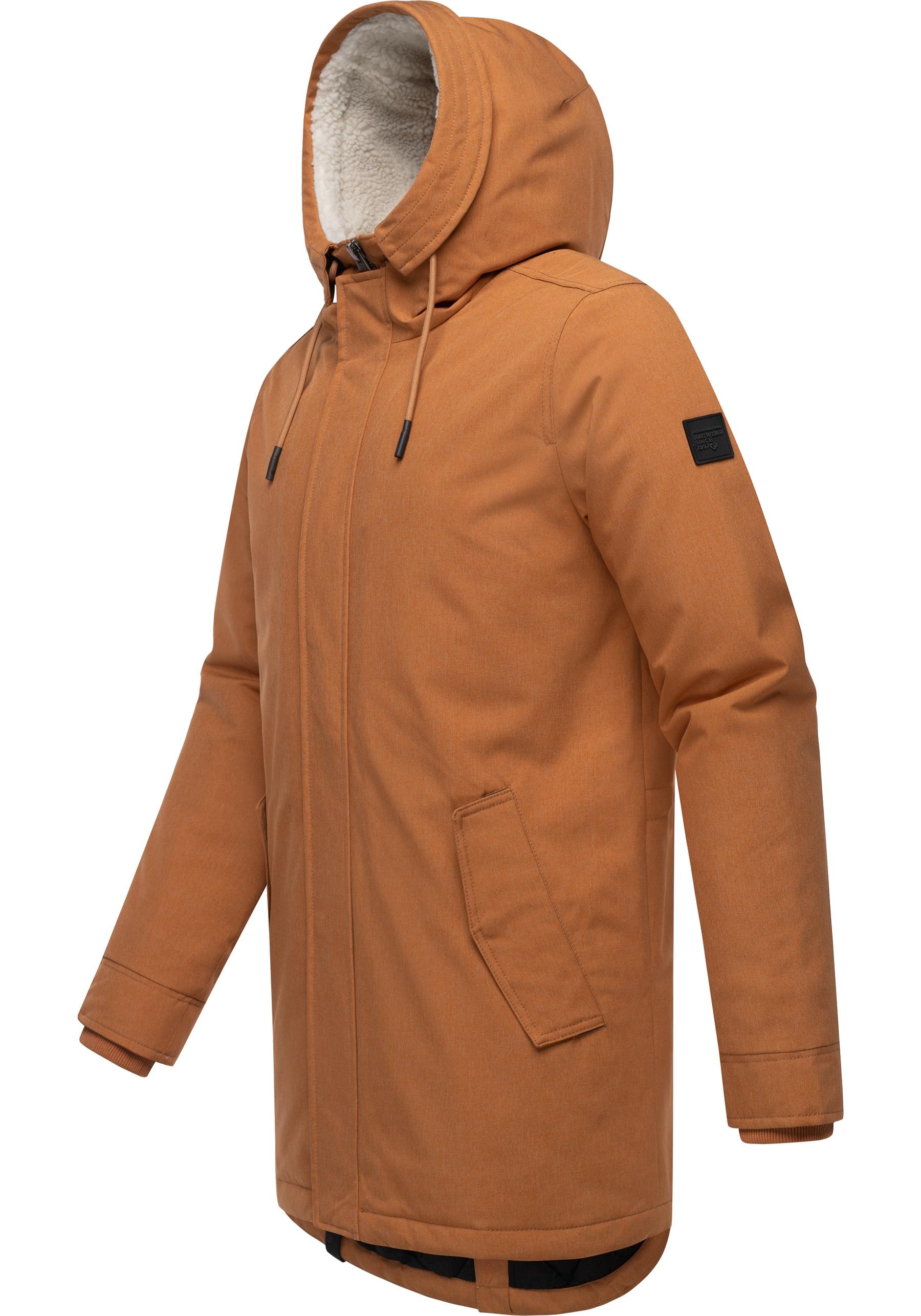 Ragwear Kurzmantel »Mr Smithem YOUMODO«, wasserdichte lange Herren Winterjacke mit Kapuze