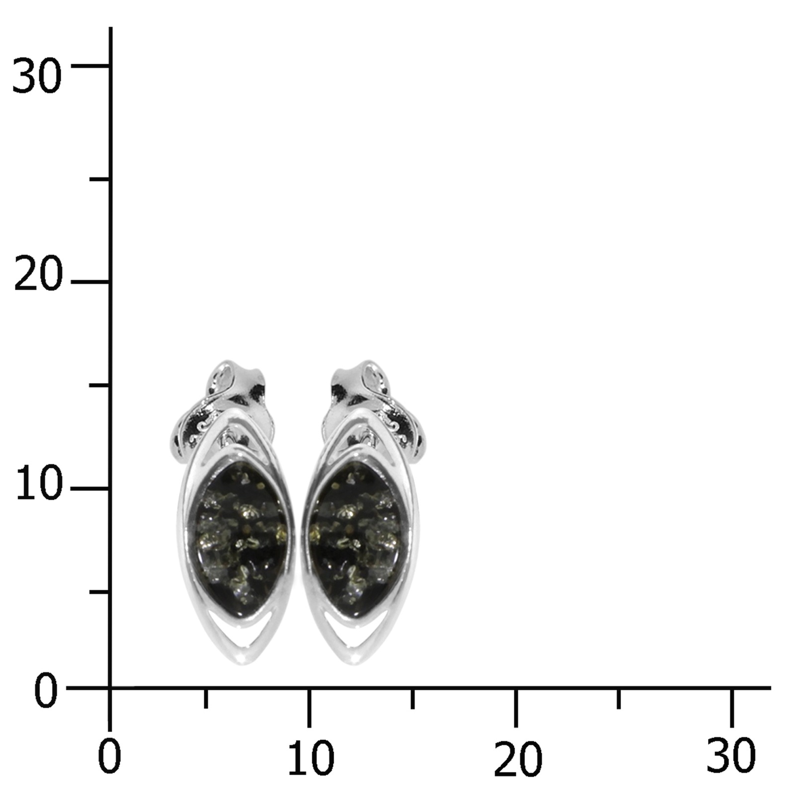 OSTSEE-SCHMUCK Paar Ohrstecker »- Telia - Silber 925/000 - Bernstein«