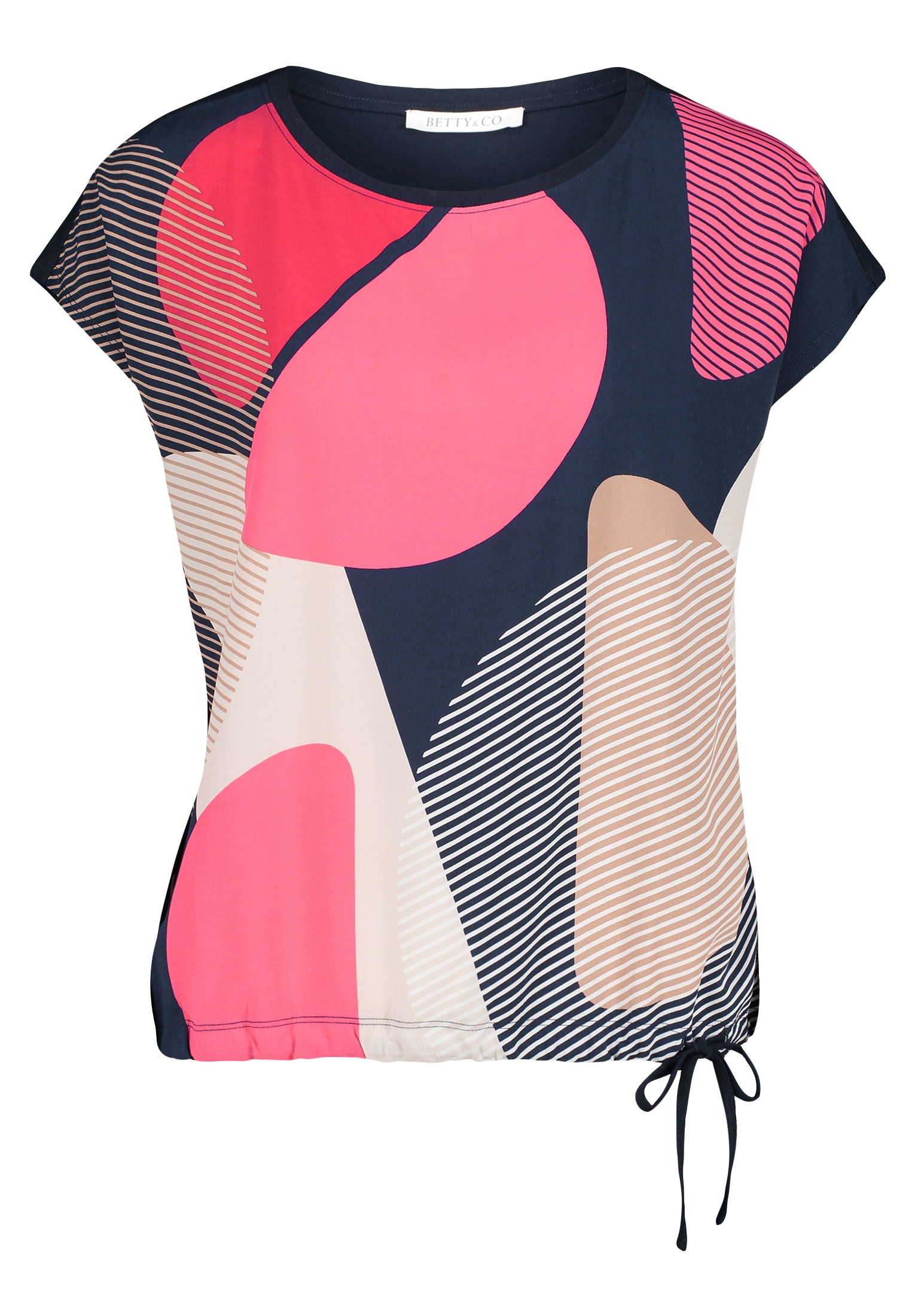 Betty&Co Kurzarmshirt »Betty & Co Damen Casual-Shirt mit Print«, (1 tlg.), Druck