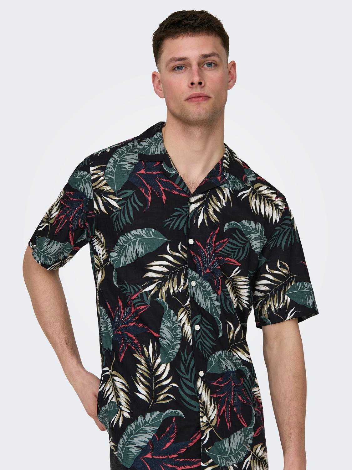 ONLY & SONS Hawaiihemd »ONSWAYNE LIFE AOP SS VISCOSE SHIRT NOOS«