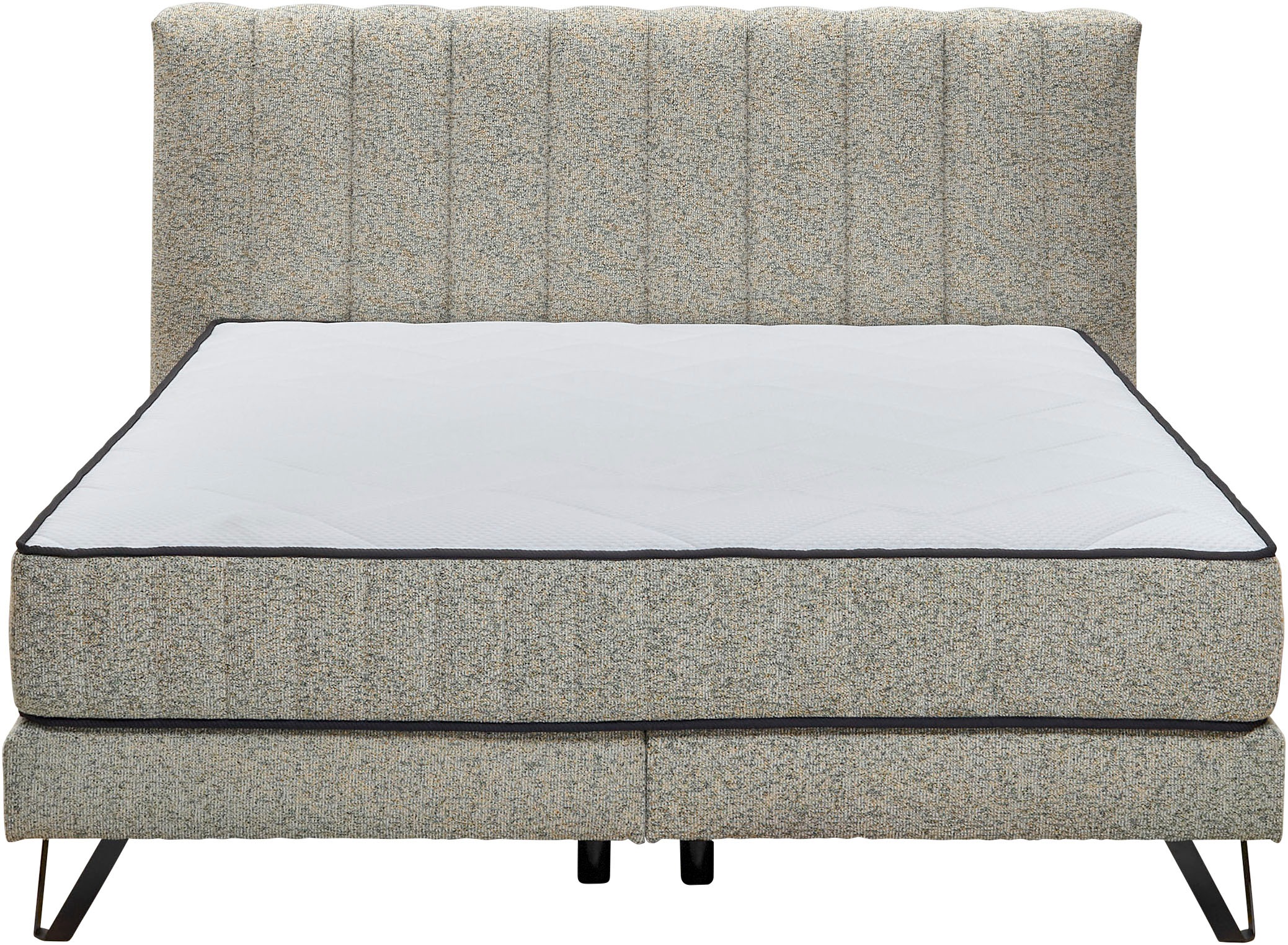 set one by Musterring Boxspringbett »Baldwin«, Liegefläche 180 x 200 cm, Duo-Matratze, Kopfteil mit Steifensteppung