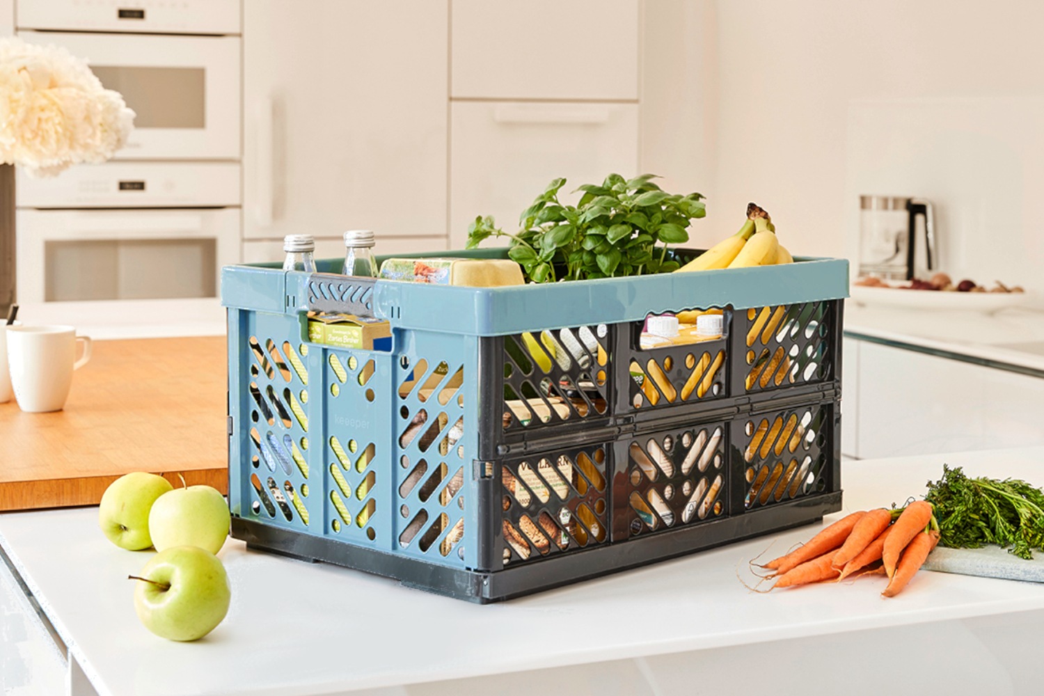 keeeper Klappbox »Profi-Klappbox ben eco mit Softgriffen (Set 4 St.) 45 l, 54x37x28 cm« Soft-Touch-Griffe, zusammenklappbar, leicht zu reinigen