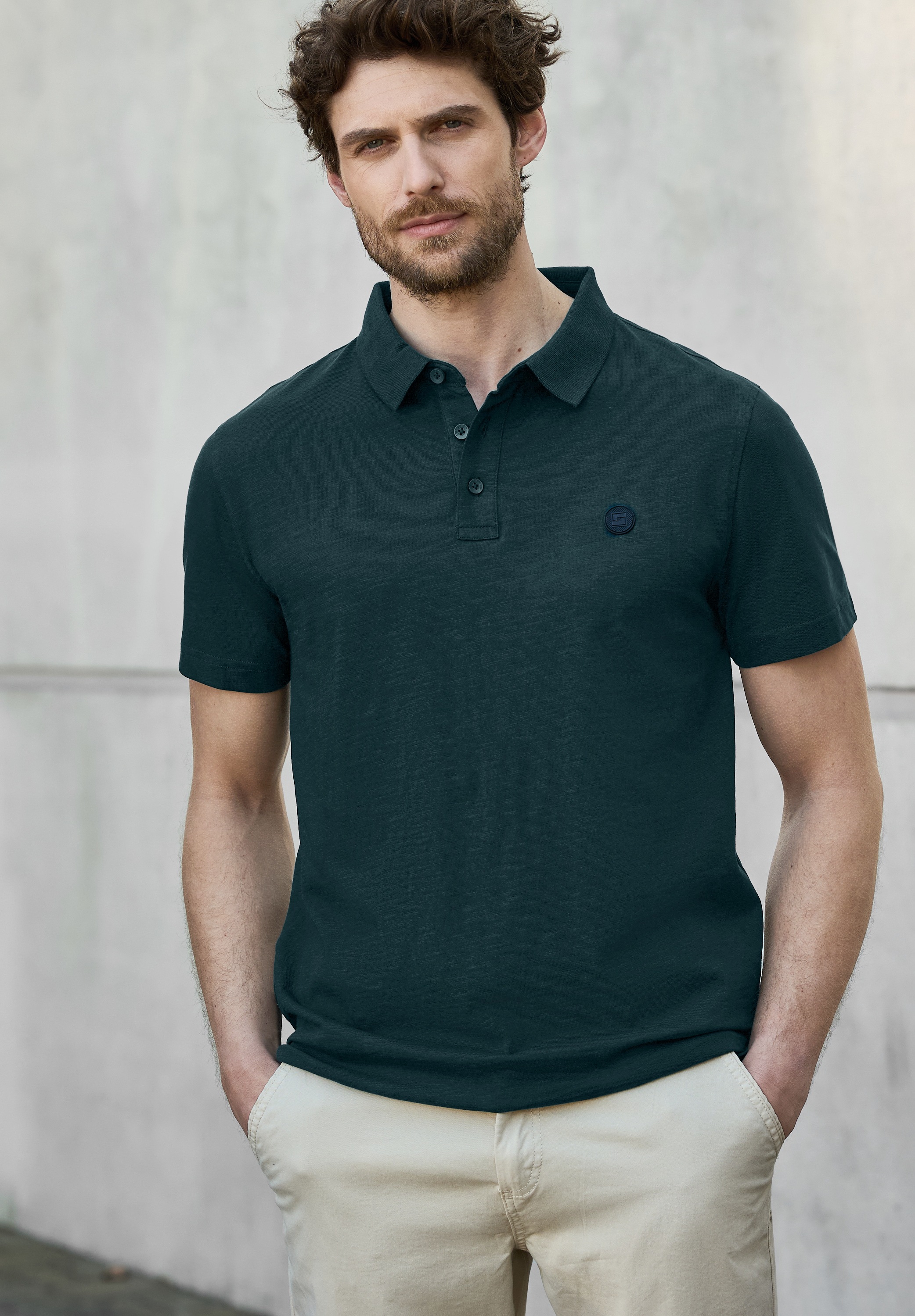 STREET ONE MEN Poloshirt aus reiner Baumwolle