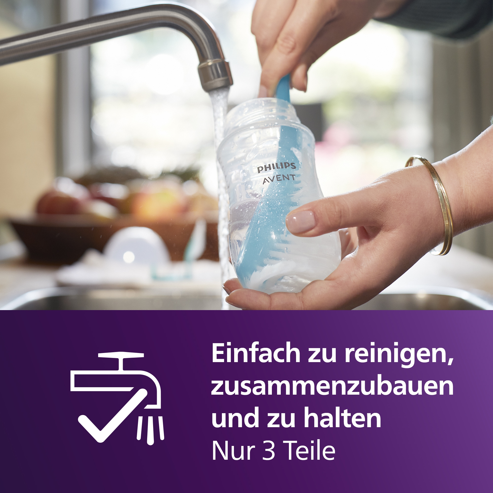 Philips AVENT Flaschensauger »Natural Response SCY962/02«, 2 Stück mit Anti-colic-Ventil, ab 0 Monaten