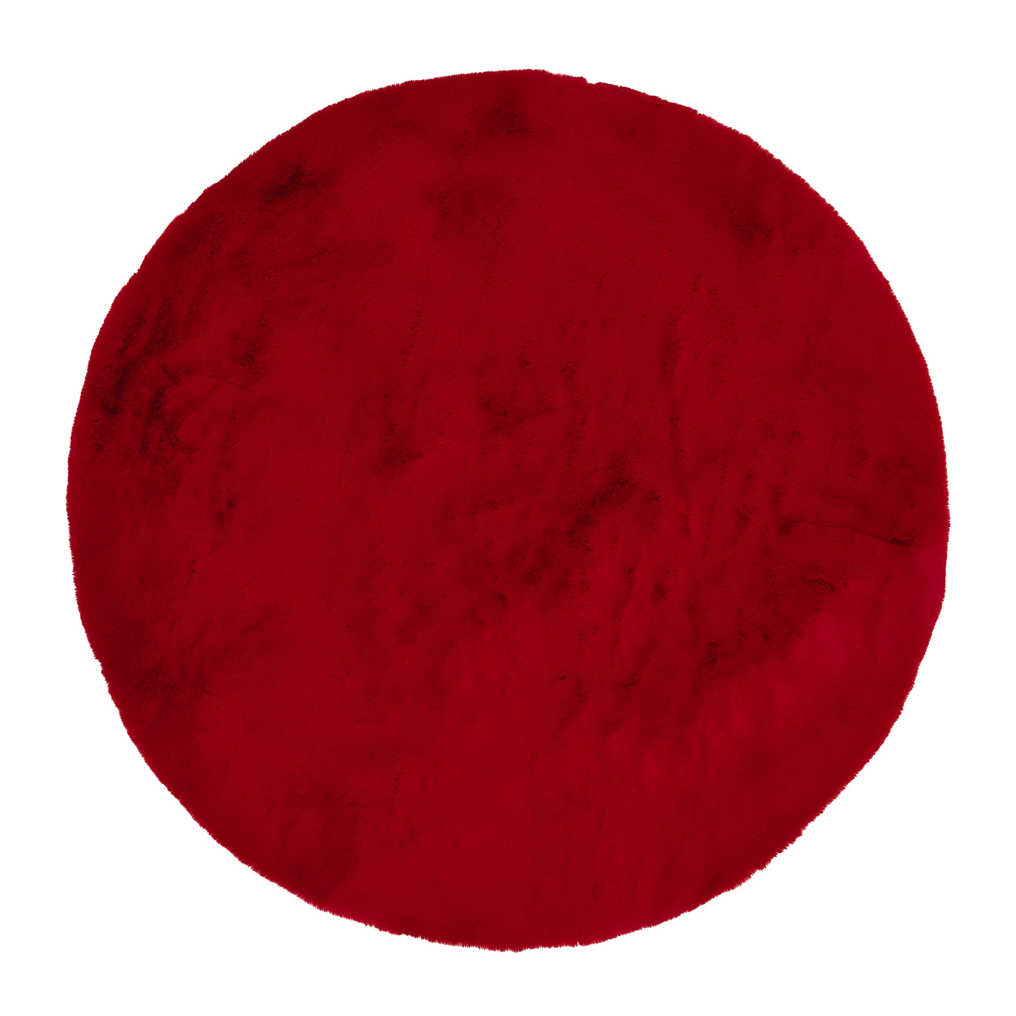 Hochflor-Teppich OCI DIE TEPPICHMARKE "ROCKY SOFT", rot, H:35mm Ø:80cm, Polyester, Teppiche, Kunstfell, weich, kuschelig, maschinell gewebt, waschbar