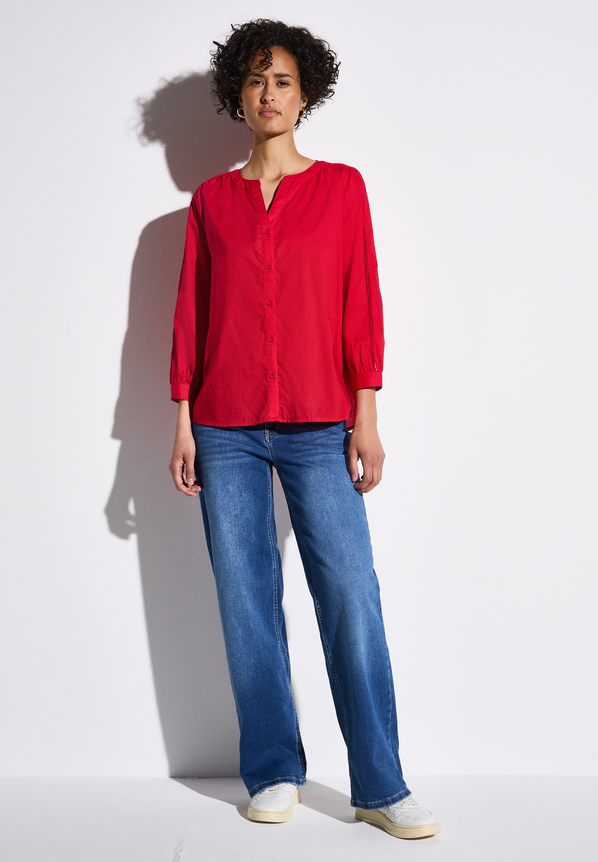 STREET ONE Klassische Bluse, aus reiner Baumwolle