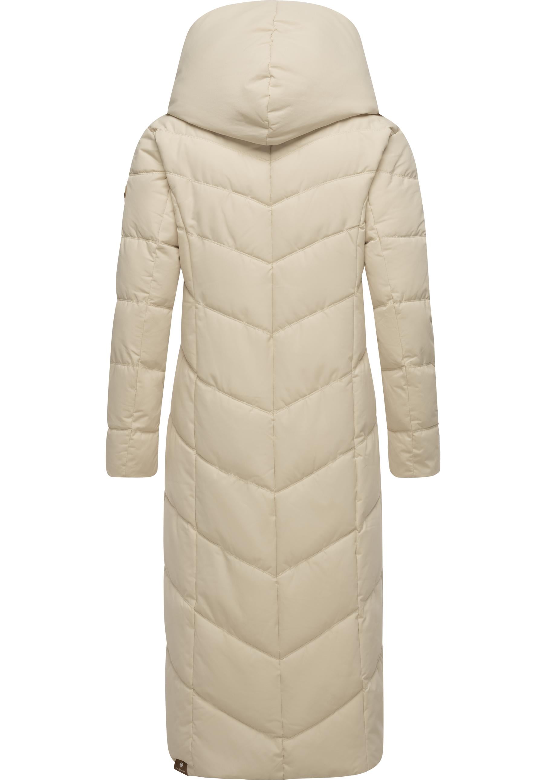 Ragwear Steppmantel »Natalka Extralong«, Gesteppter Damen Mantel mit Kapuze