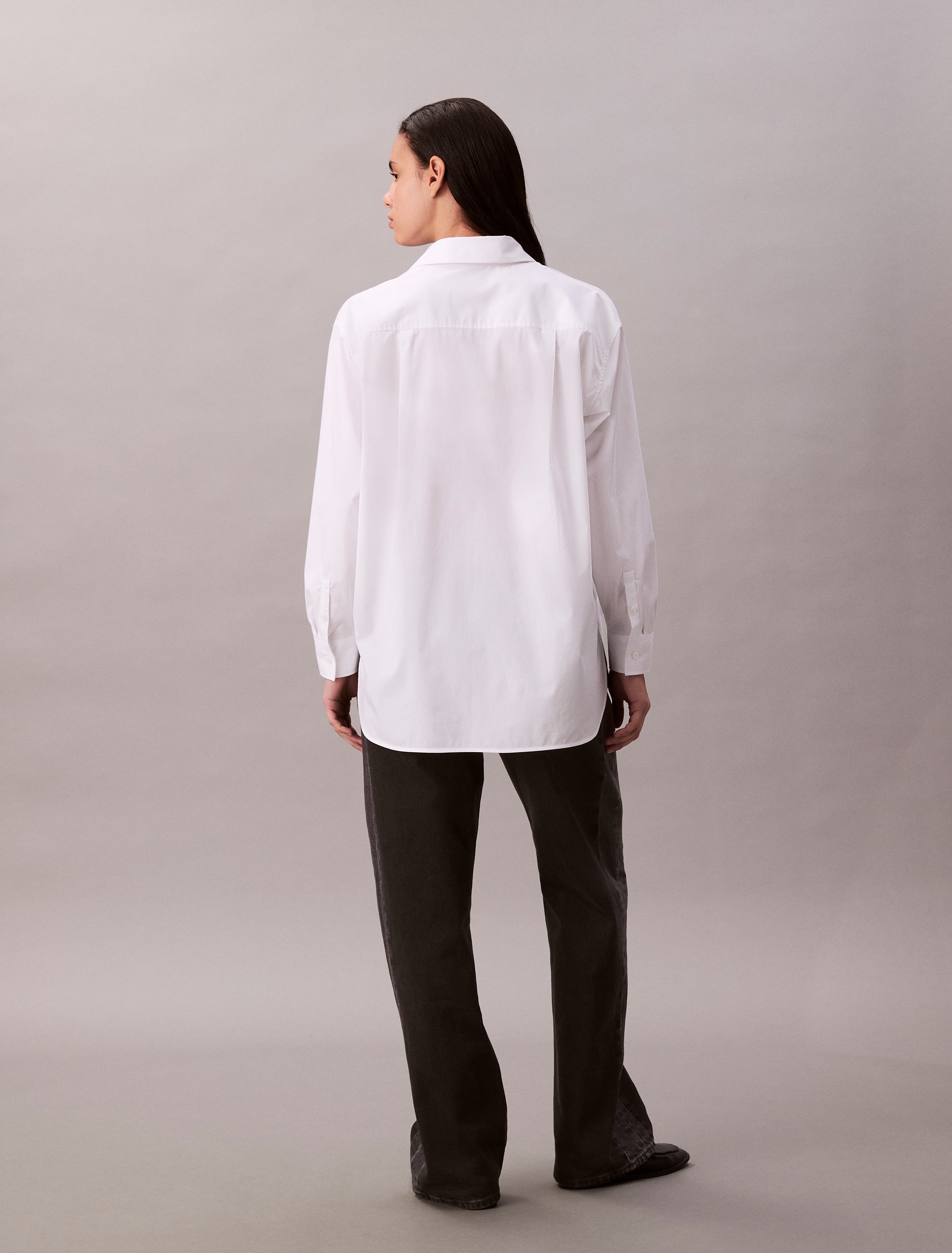 Calvin Klein Jeans Hemdbluse relaxte Passform, Stickerei auf der Brusttasche