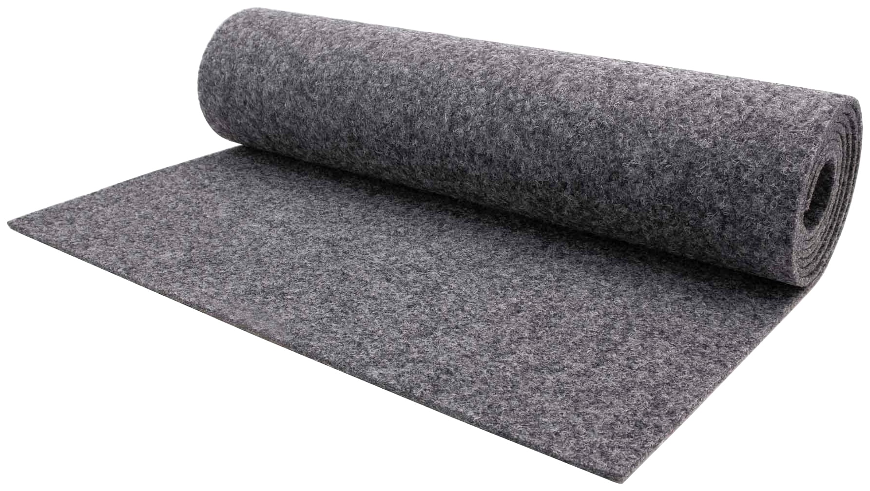 Nadelvliesteppich "TURBO, Made in Belgium", grau, B:200cm H:5mm L:450cm, Nadelfilz, PRIMAFLOR-IDEEN IN TEXTIL, Teppiche, robust und strapazierfähig, fußbodenheizungsgeeignet, Kurzflor Teppich