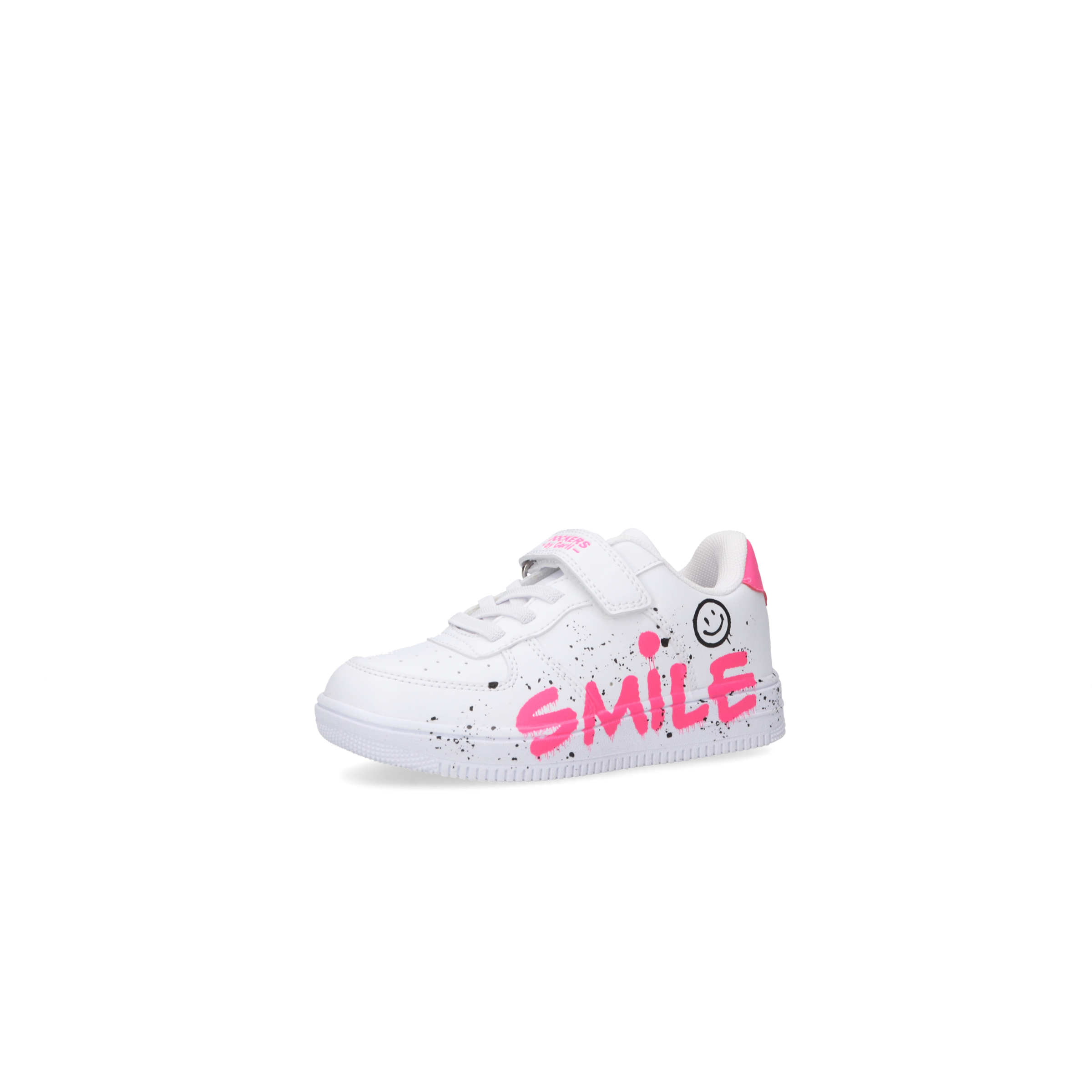 Sneaker DOCKERS BY GERLI, Mädchen, Gr. 37, weiß, pink, smile, Lederimitat, Schuhe Sneaker, Streetwear-Sneaker, Freizeitschuh mit coolem Schriftzug