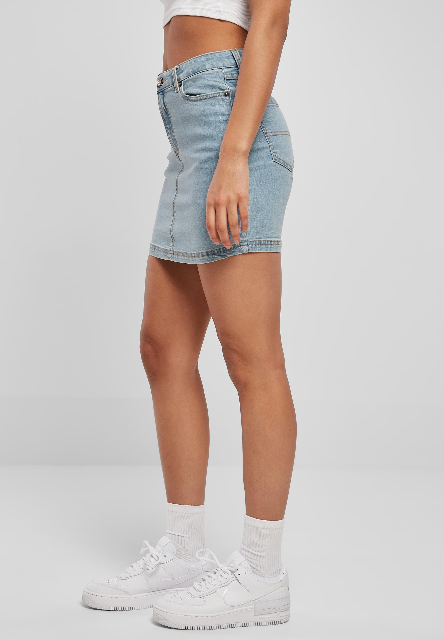 URBAN CLASSICS Jerseyrock »Urban Classics Damen Ladies Organic Stretch Denim Mini Skirt«, (1 tlg.)