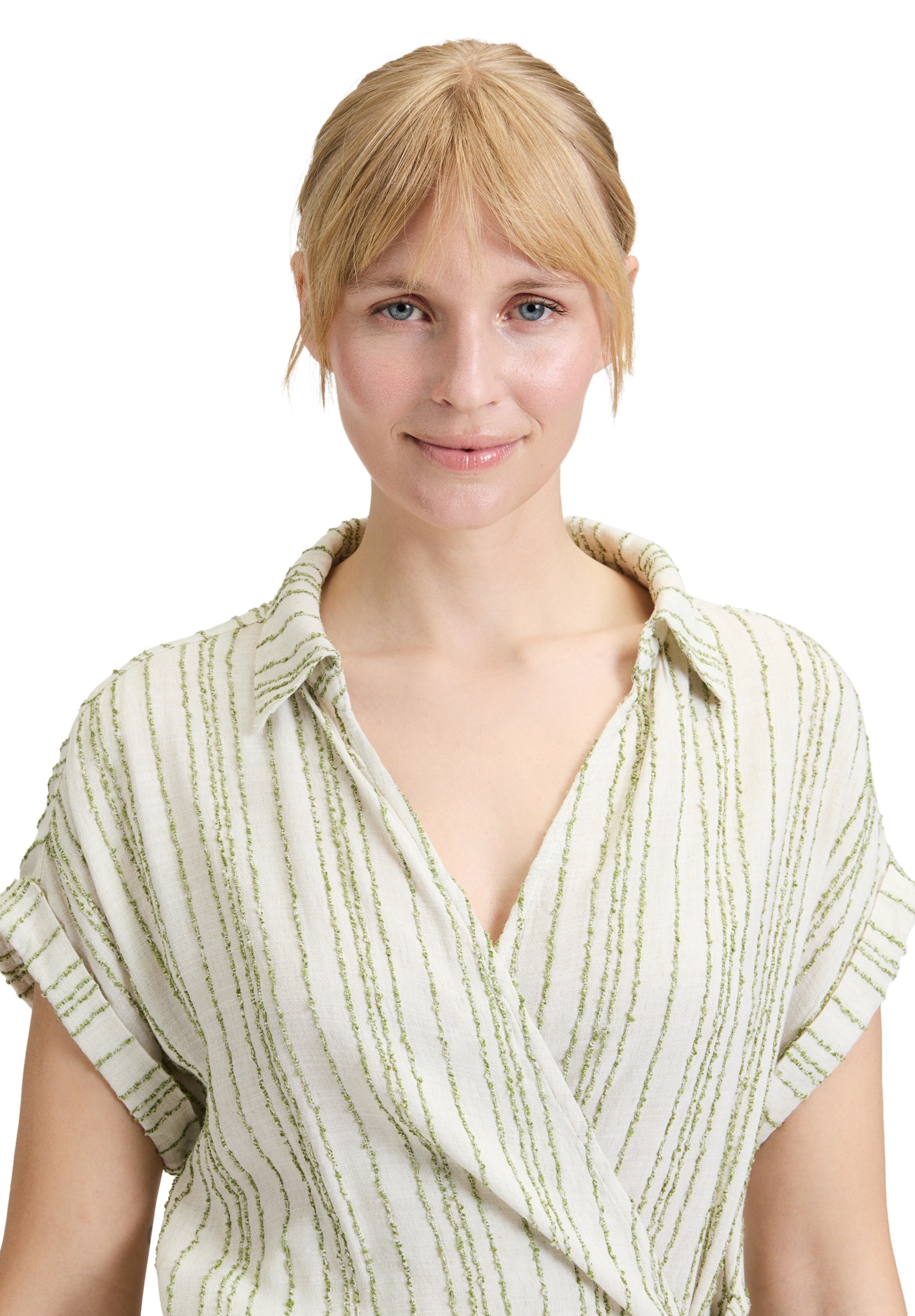 Cartoon Klassische Bluse »Damen mit Bindegürtel«