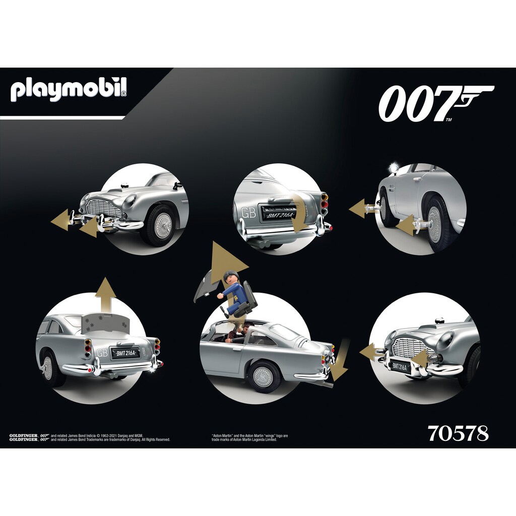 Playmobil® Konstruktions-Spielset »James Bond Aston Martin DB5 - Goldfinger Edition (70578)«, (54 St.)