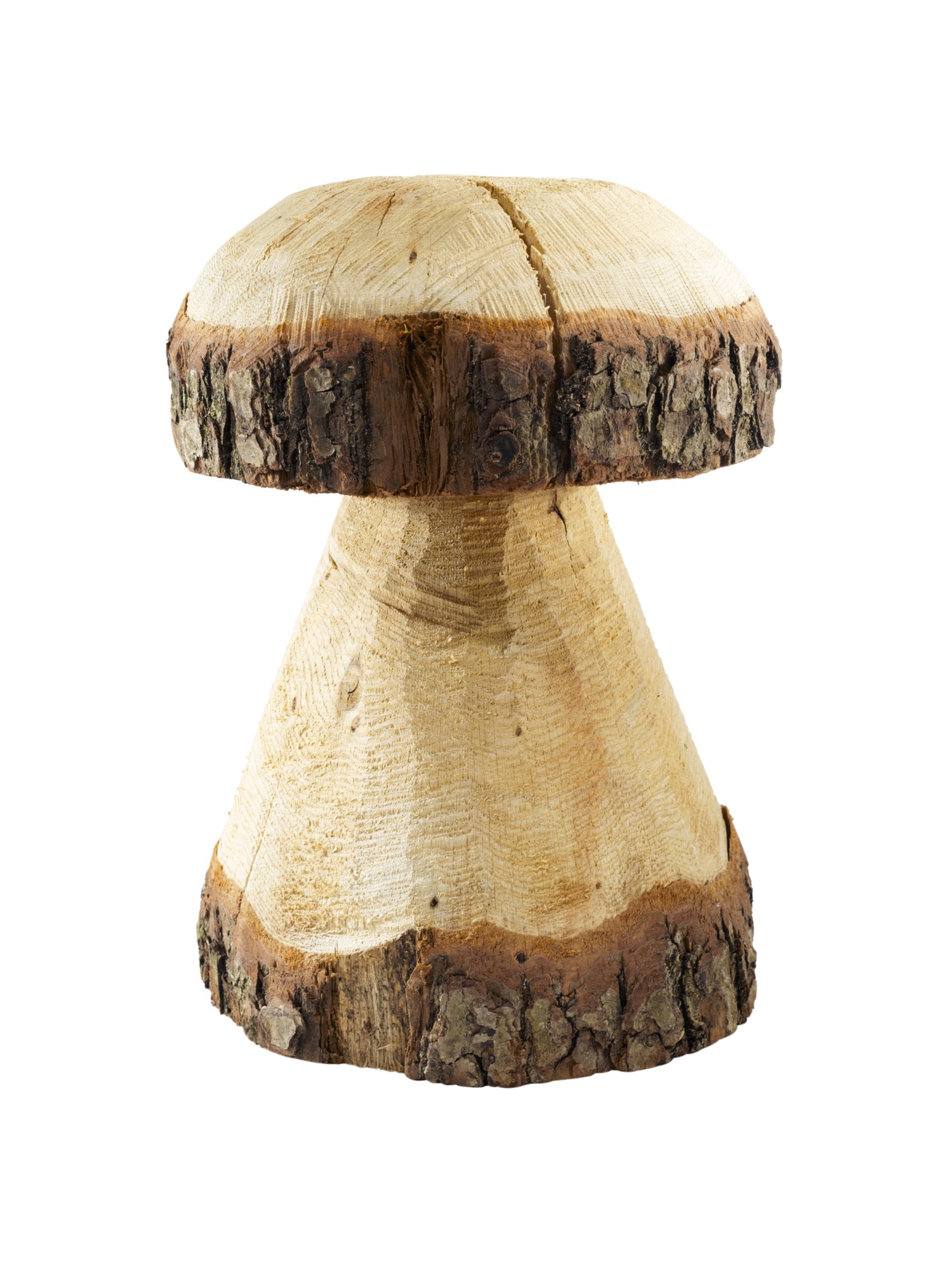 Deko-Objekt Pilz aus massivem Holz