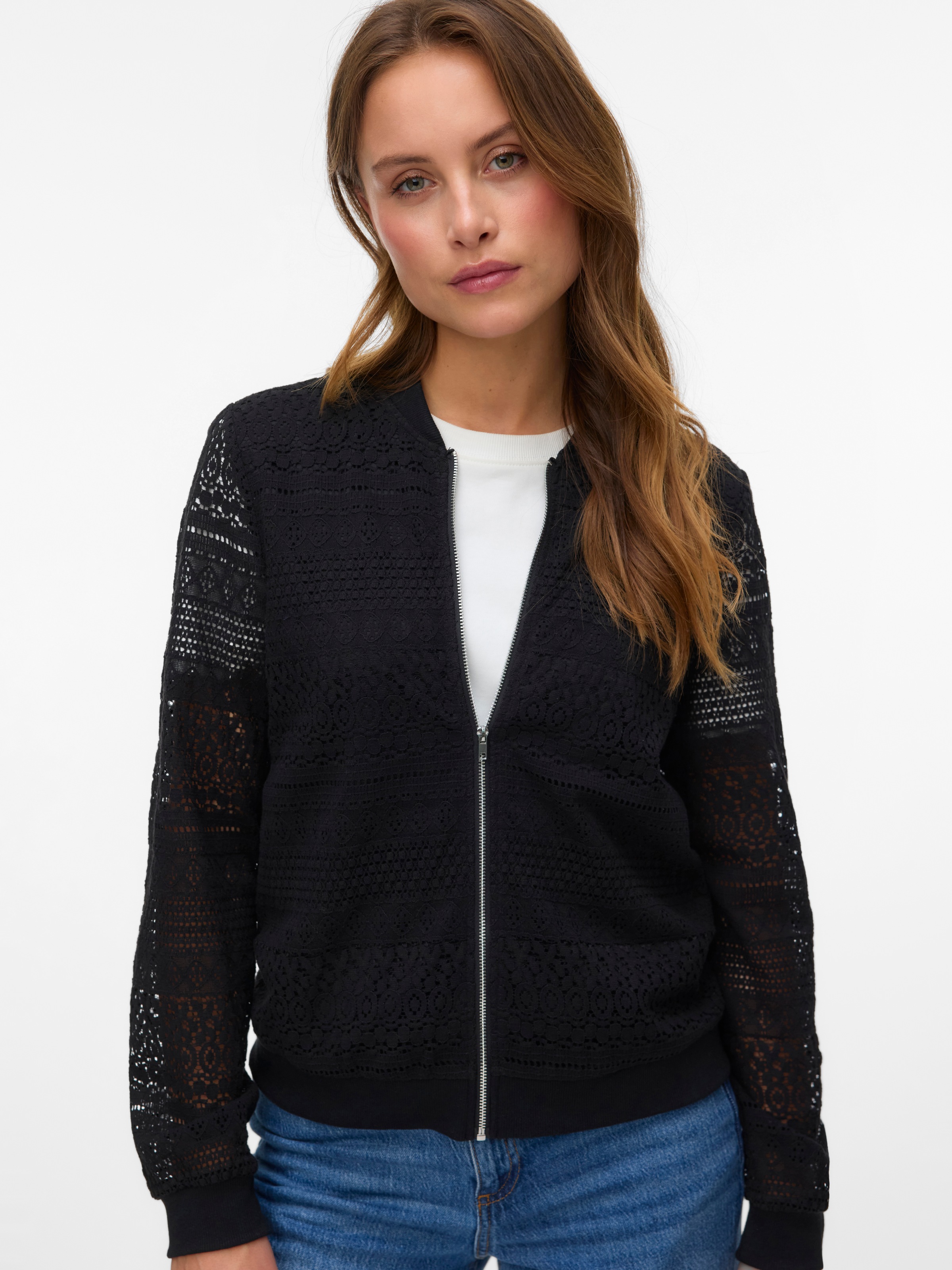 Vero Moda Bomberjacke "VMHONEY LACE BOMBER JACKET WVN GA" günstig online kaufen