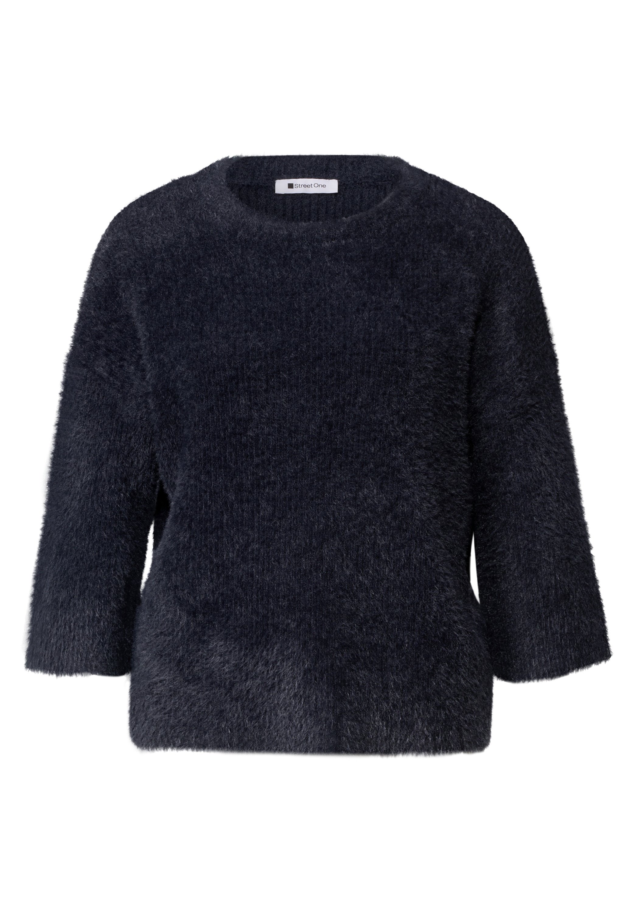 STREET ONE Kurzarmpullover mit Federgarn