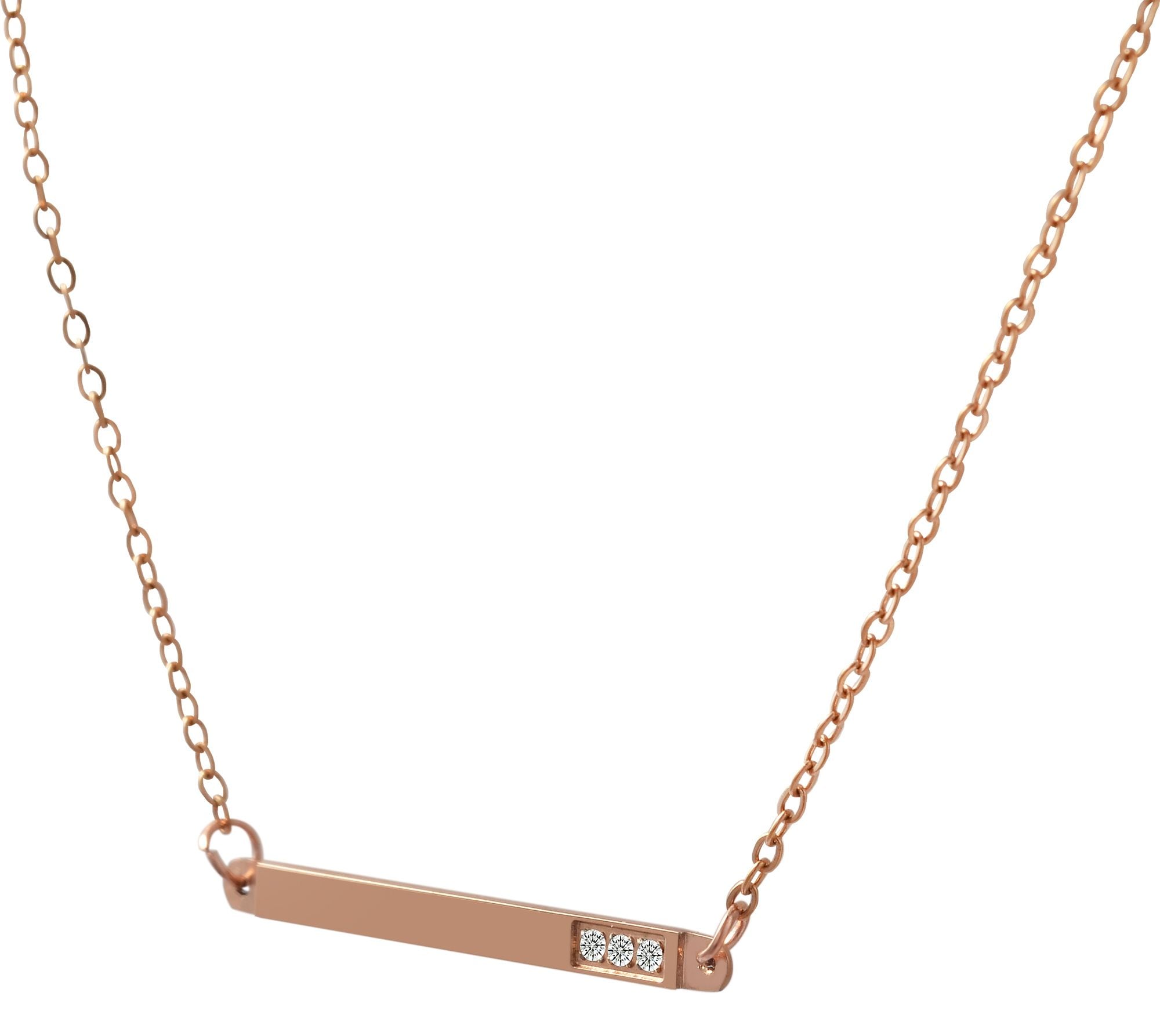 Adelia´s Kette ohne Anhänger »Damen Halskette aus Edelstahl mit Strass Steinchen 43 cm« Perfekt als Geschenk zum Weihnachten