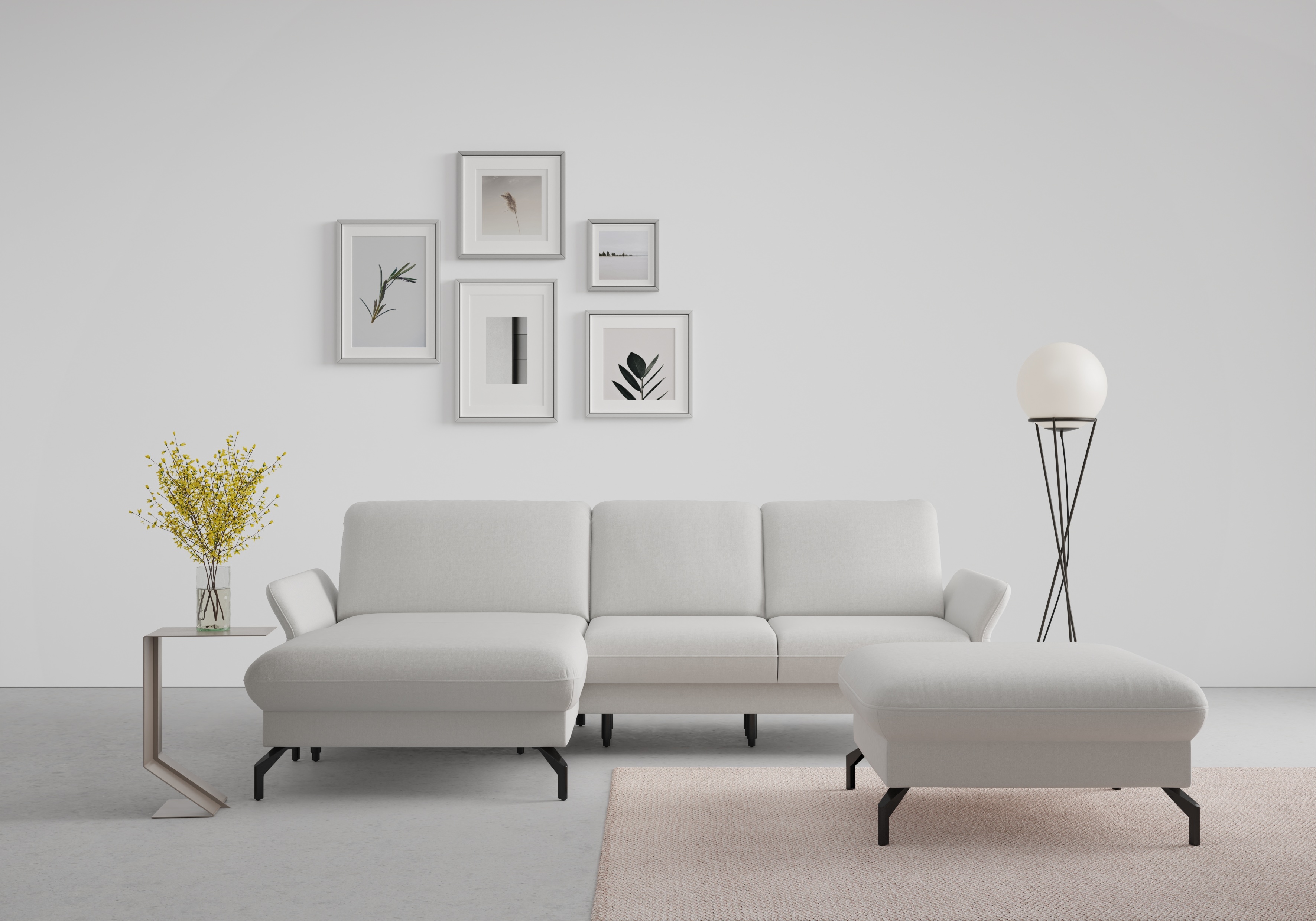 sit&more Ecksofa "Fashion L-Form" wahlweise mit Kopfteilverstellung und Vorziehsitz, motorisch