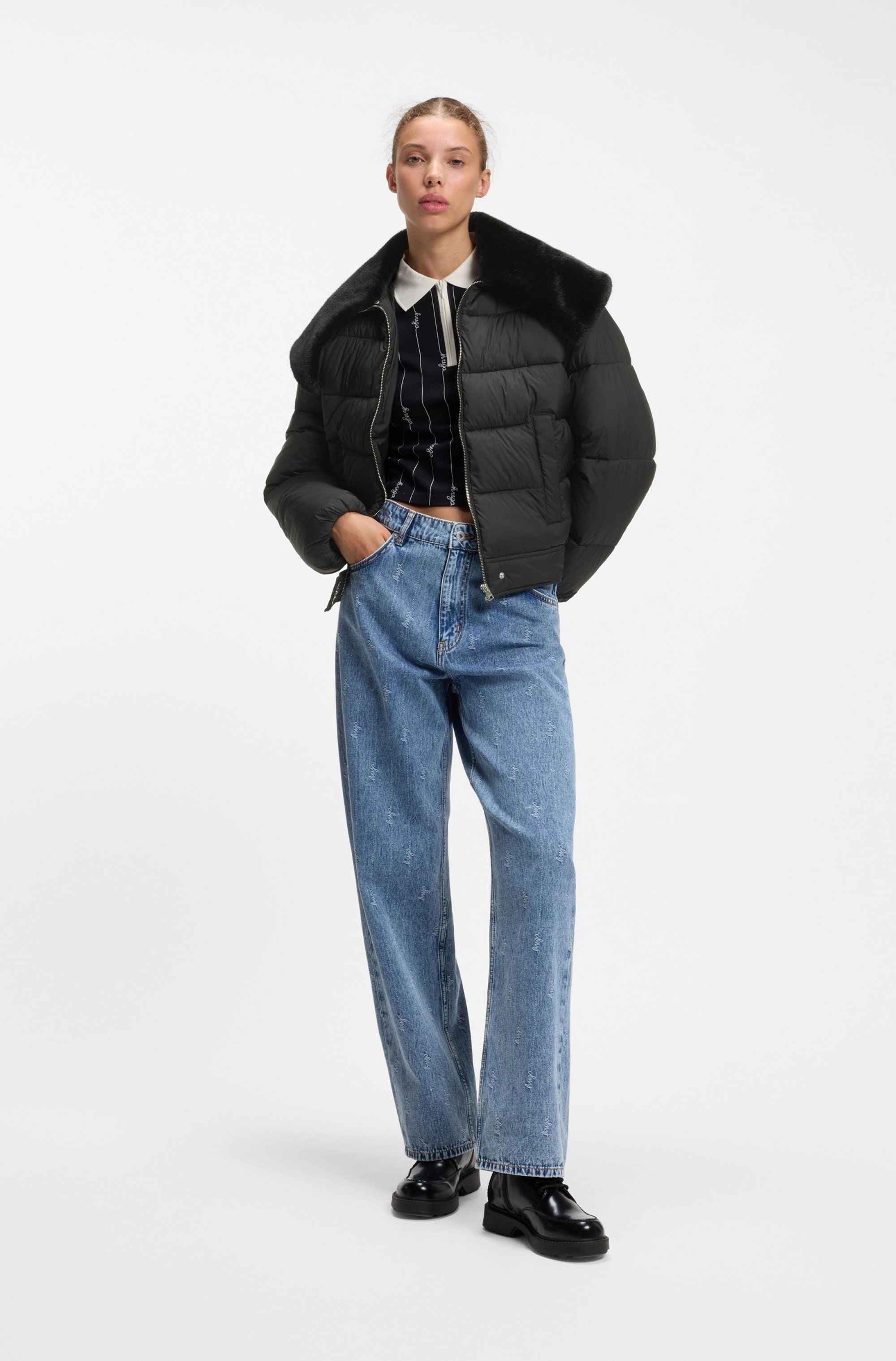 HUGO Steppjacke »Fleuv« mit wasserabweisendem Finish