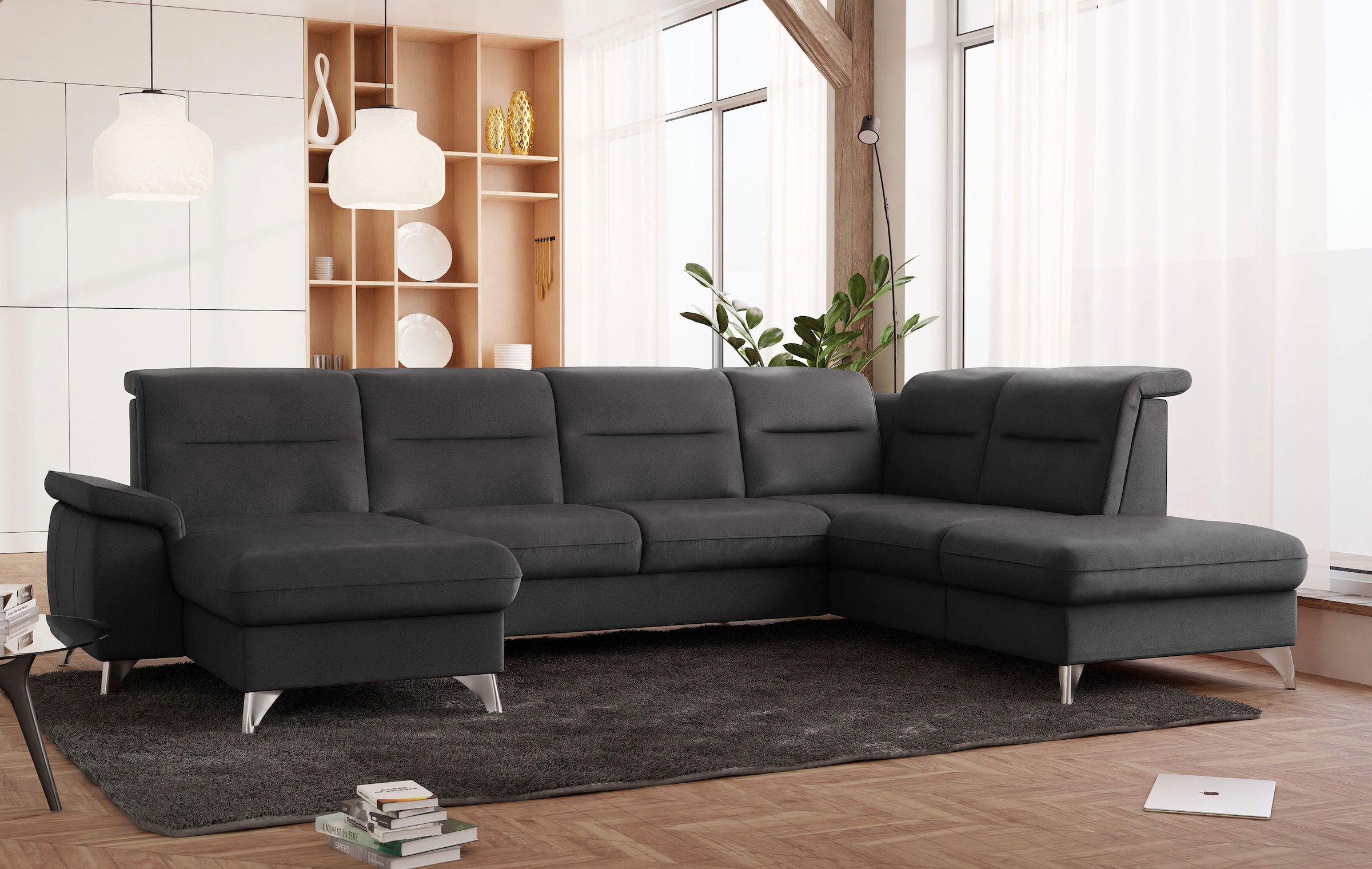 sit&more Wohnlandschaft "Astoria U-Form" wahlweise mit motorischer Relaxfunktion