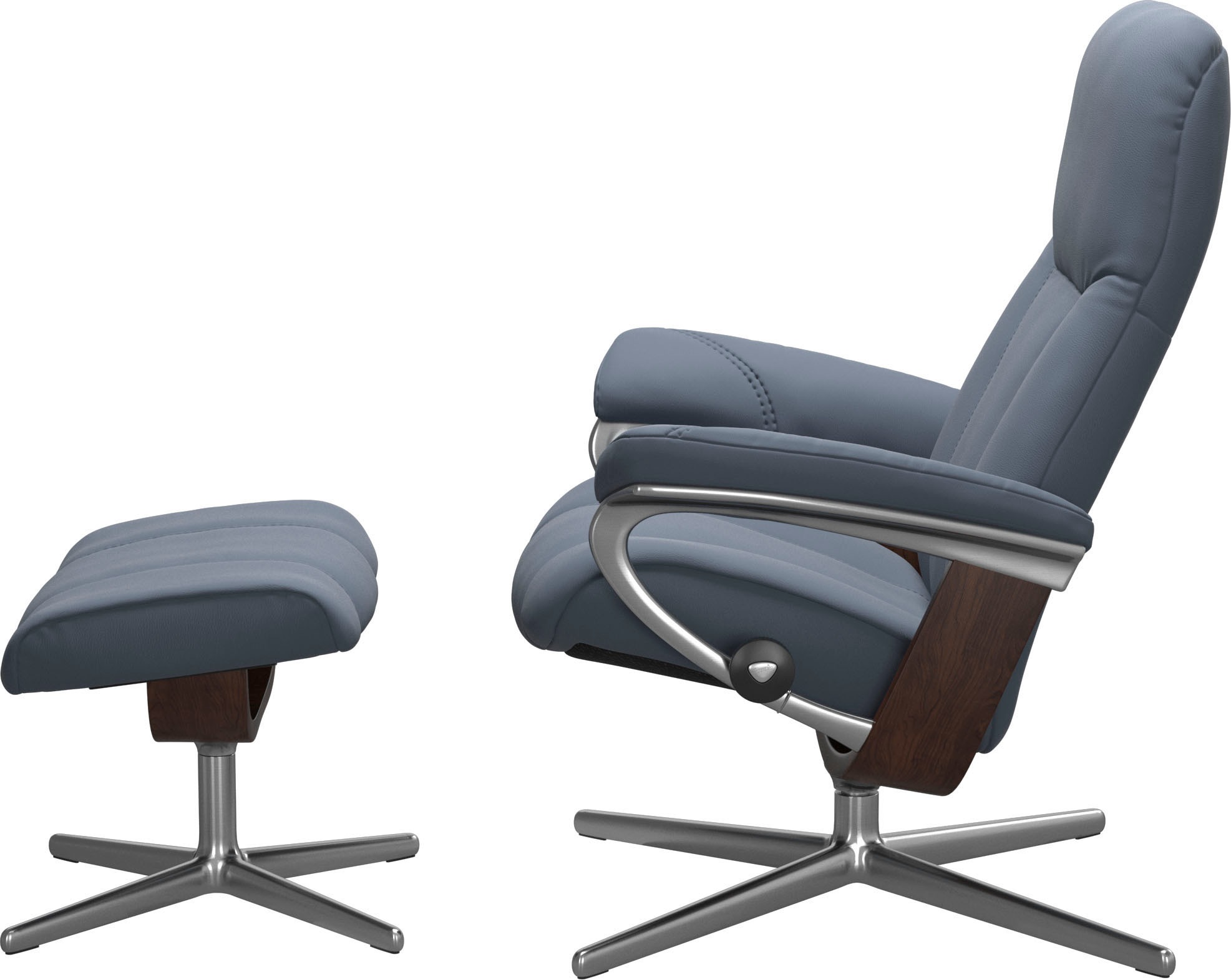 Stressless® Fußhocker »Consul«, mit Cross Base, Größe S, M & L, Holzakzent Braun