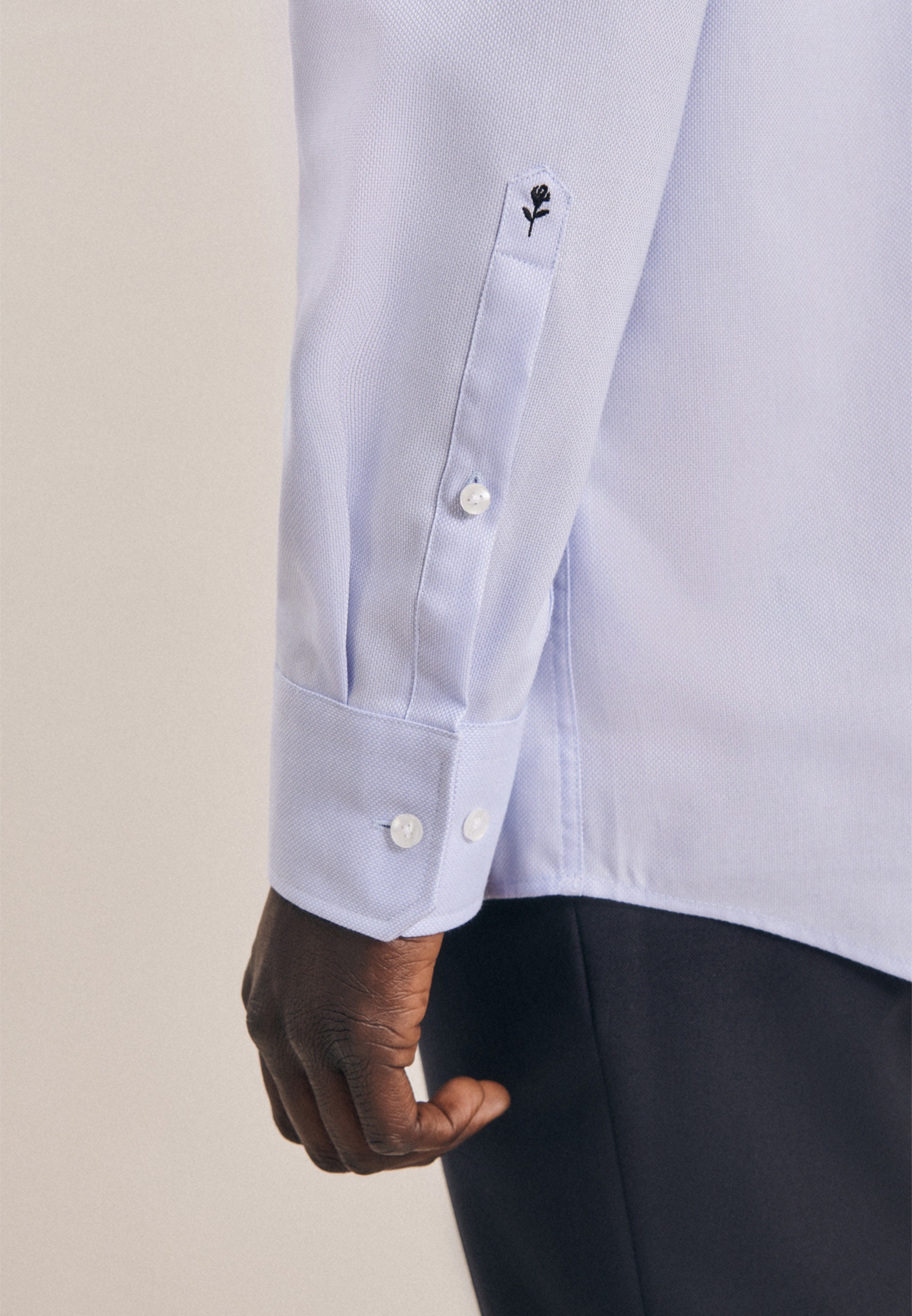 Seidensticker Schwarze Rose Men Shirt Blue M39 3
