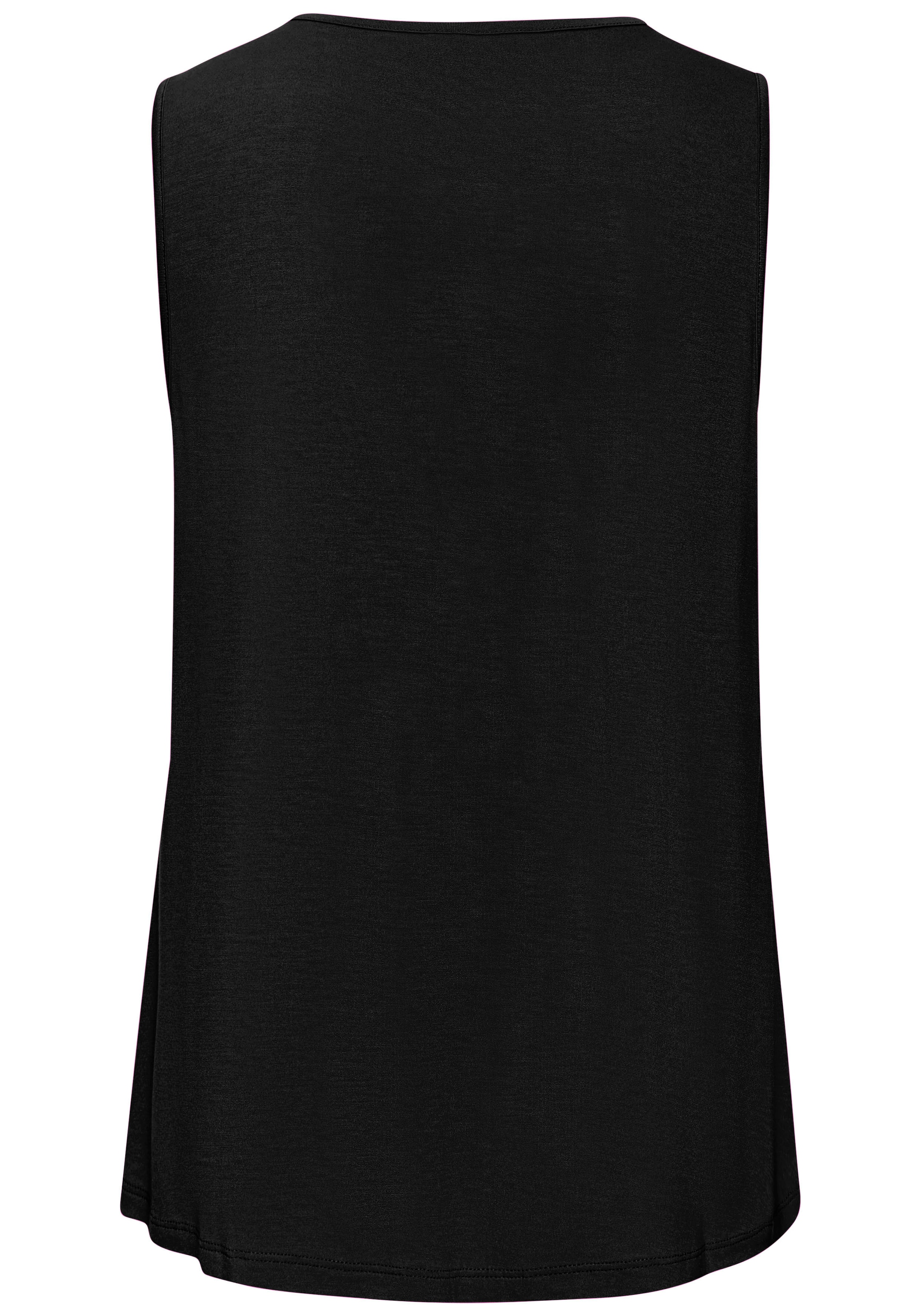 Vivance Tanktop, mit goldenem Zieraccessoire, elegantes Blusentop