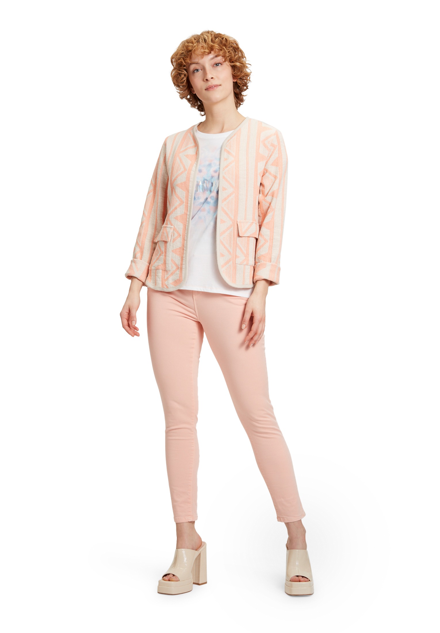 Cartoon Jackenblazer »Cartoon Blazer-Jacke mit Muster«, Material