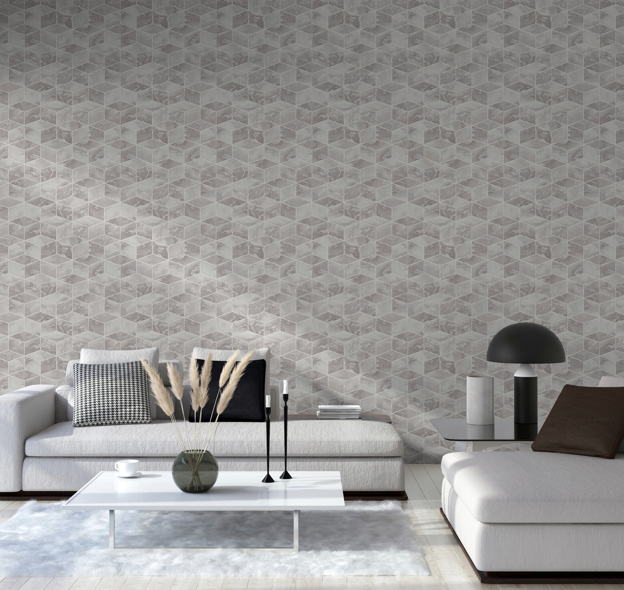 living walls Vliestapete »Metropolitan Stories, Alena St. Petersburg«, 3D-Optik-geometrisch, Tapete Geometrisch Tapeten Wohnzimmer Schlafzimmer Küche Design Optik