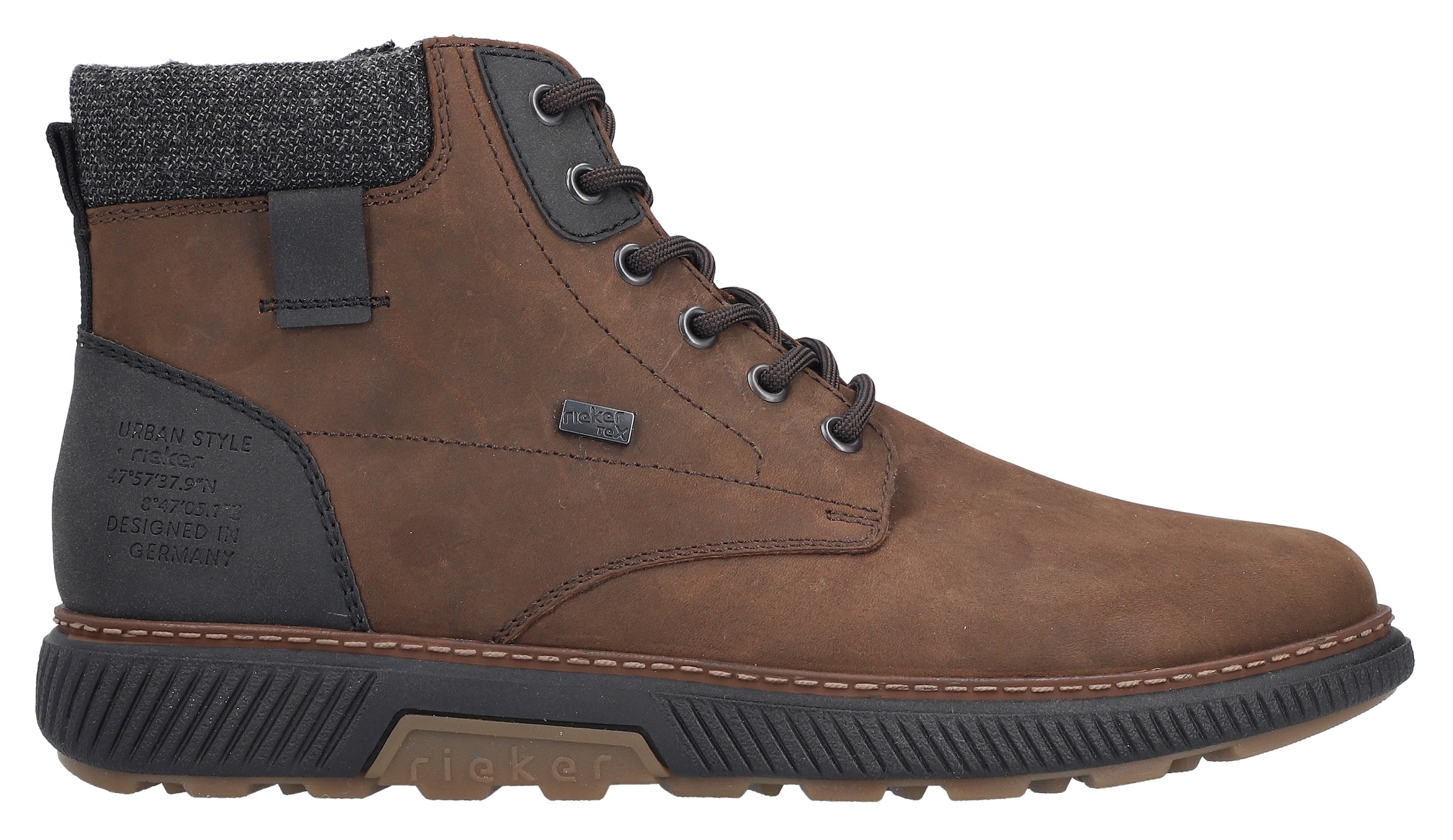 Rieker Winterboots, High Top Sneaker, Schnürstiefelette mit TEX-Membran, schmale Form