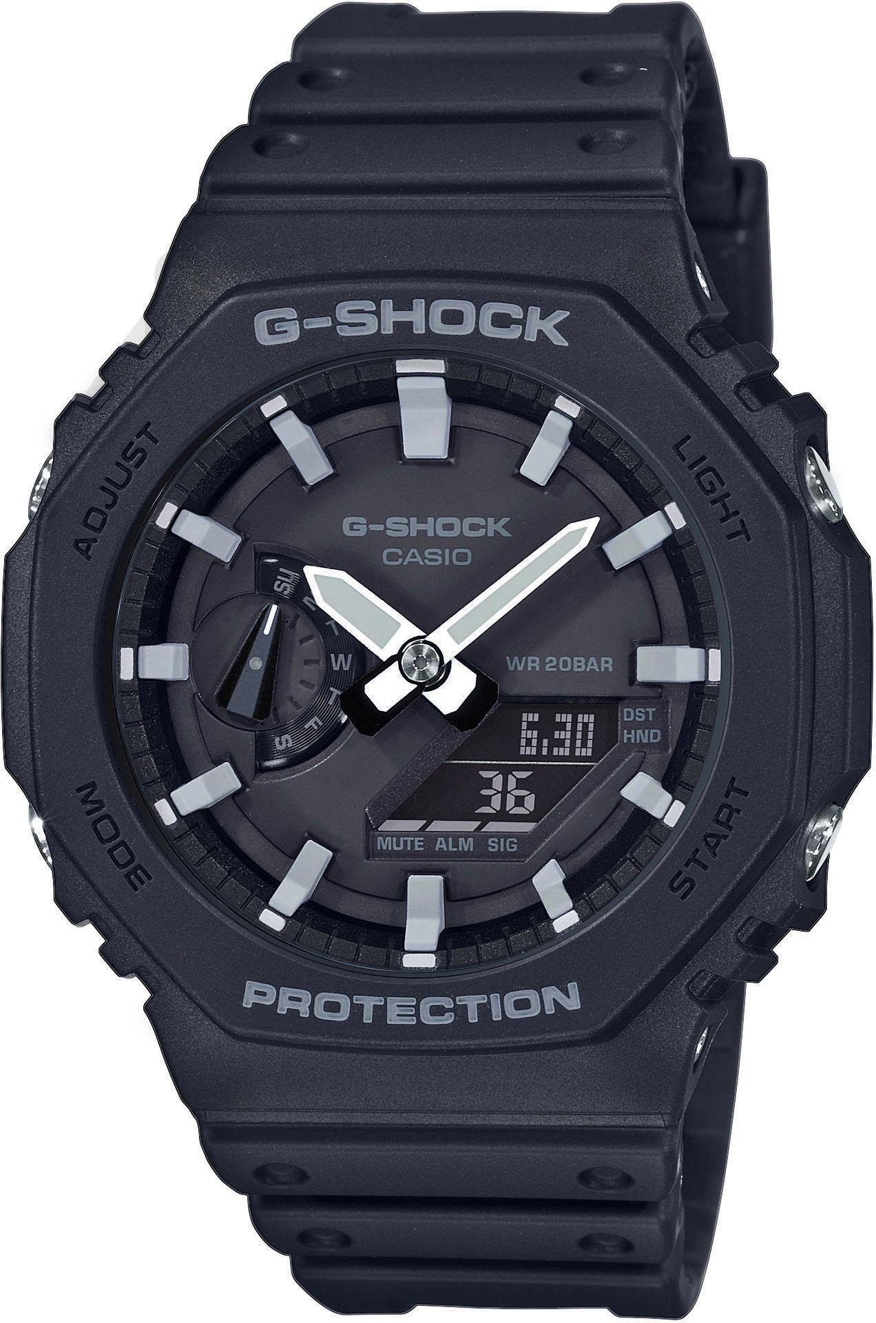 CASIO G-SHOCK Quarzuhr,Armbanduhr,Herrenuhr, digital,bis 20bar wasserd. Resinarmband