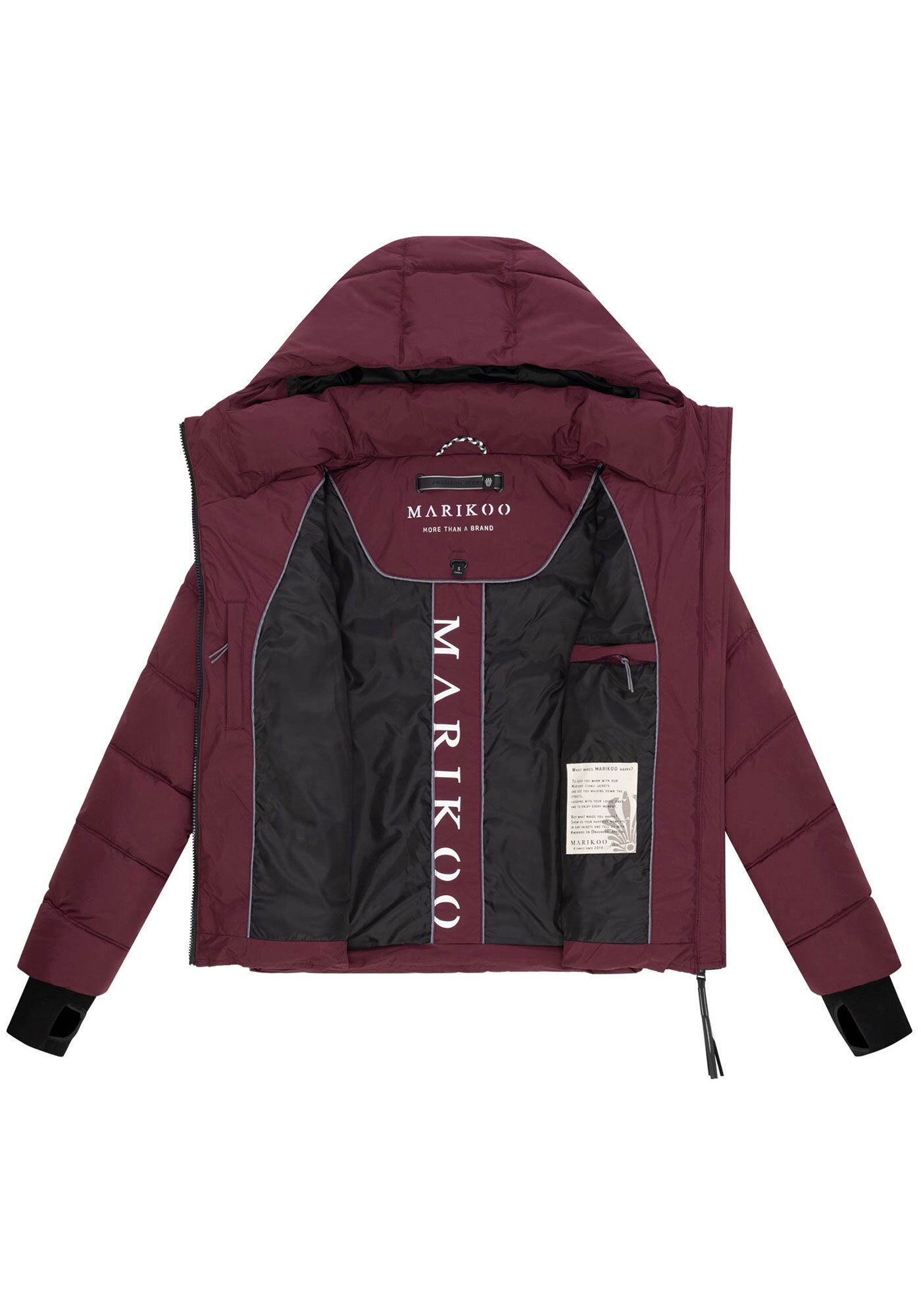 Marikoo Winterjacke »Yukanii«, Ärmelbündchen mit Daumenloch