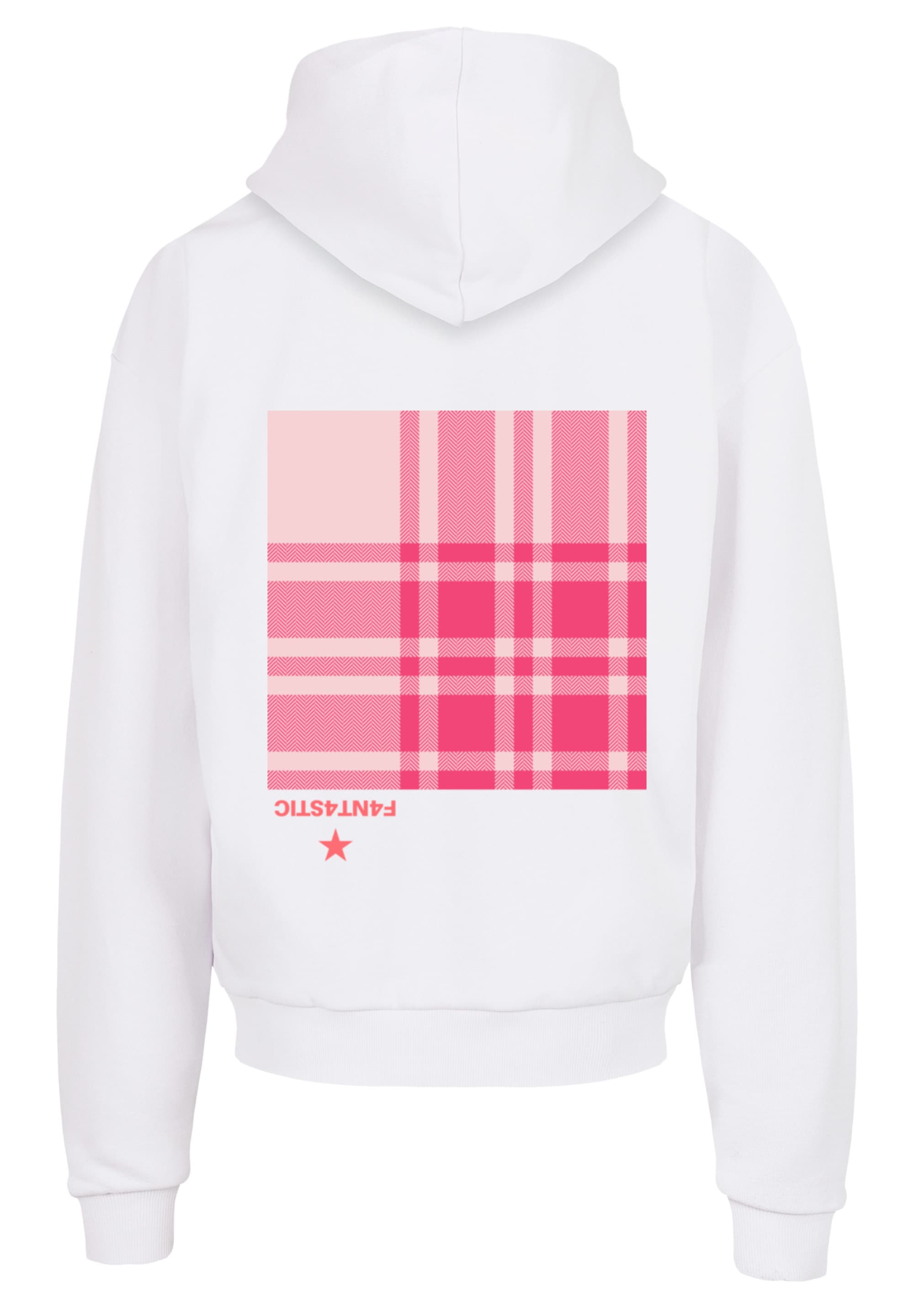 F4NT4STIC Kapuzenpullover »Karo Pink«, Print