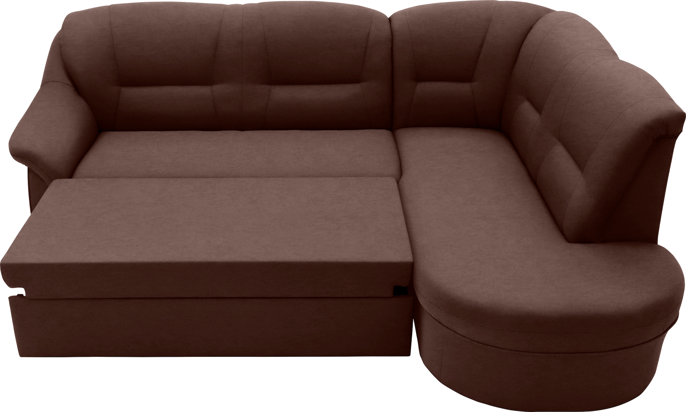 DOMO collection Ecksofa »Faenza für kleine Räume, Stellmaße 232,176cm, komfortabel, L-Form«, mit Ottomane, zeitlos, elegante Armlehnen, wahlweise mit Bettfunktion