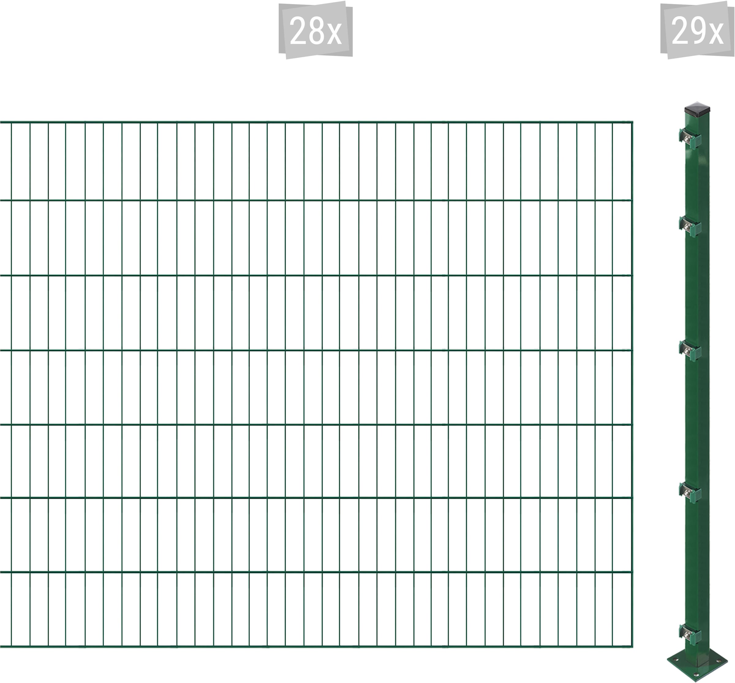 Arvotec Einstabmattenzaun "ESSENTIAL 140 zum Einbetonieren", Zaunhöhe 140 cm, Zaunlänge 2 - 60 m