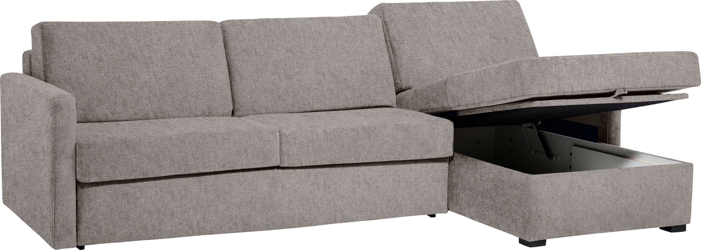 Places of Style Schlafsofa »GOLDPOINT Ecksofa 264 cm, Liegefläche (140/200cm), L-Form,«, Bettfunktion, Bonell-Federkernmatratze und Dauerschläfer-Funktion