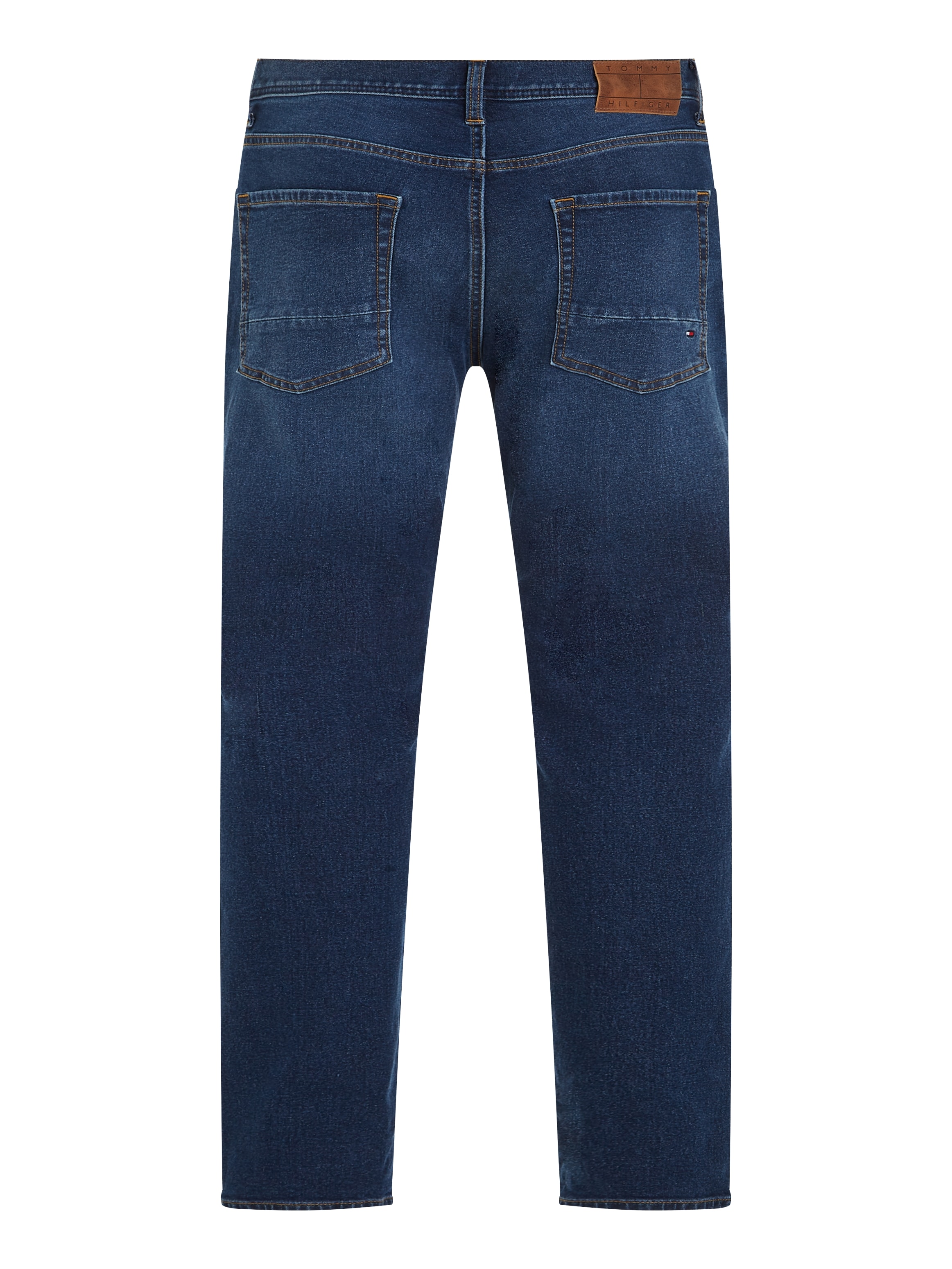 Tommy Hilfiger Straight-Jeans »STRAIGHT DENTON STR CHARLES BLUE«, mit Tommy Hilfiger Leder-Batch am hinteren Bundabschluss