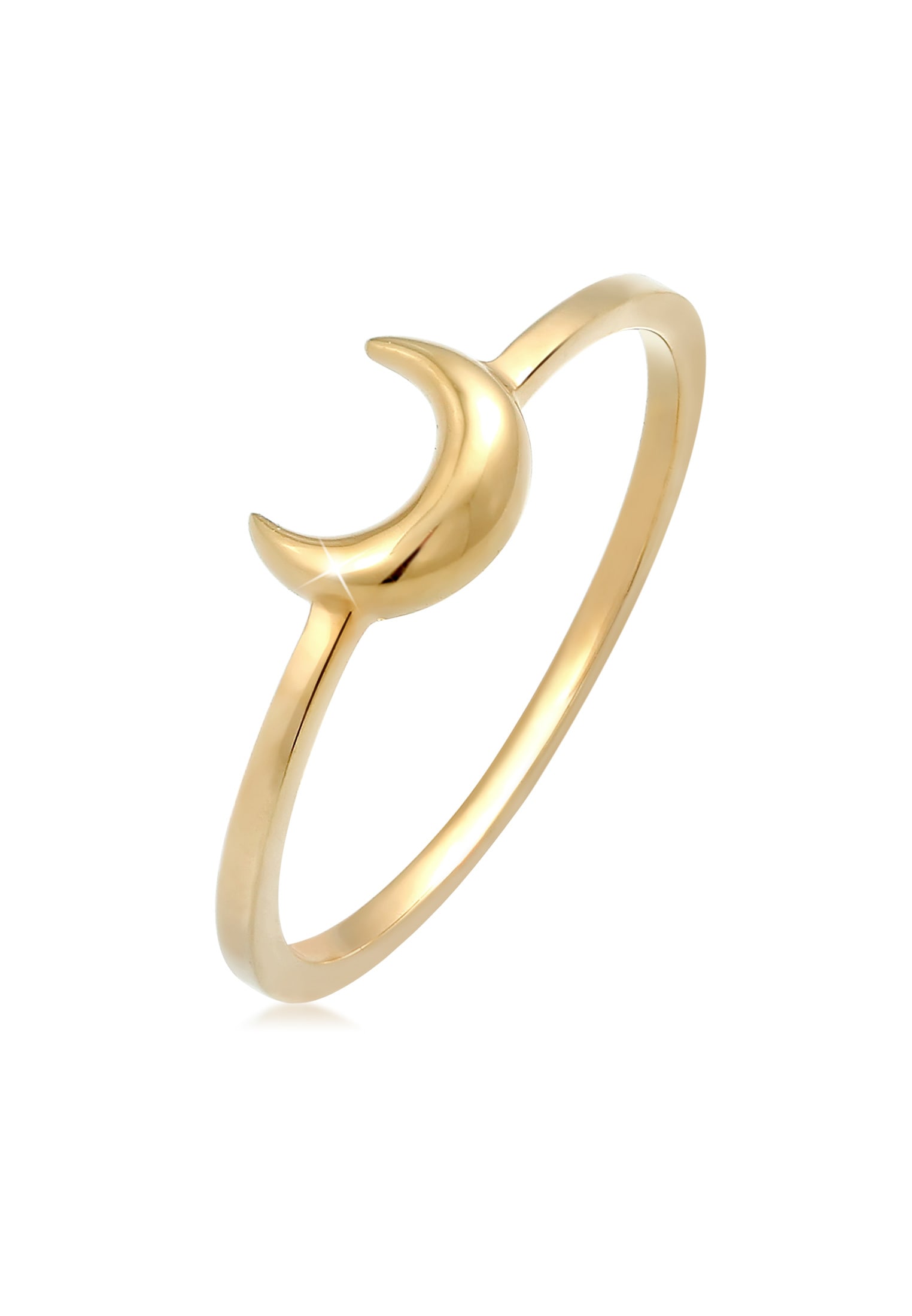 ELLI Halbmond Mond Astro Ring Gold Size 52