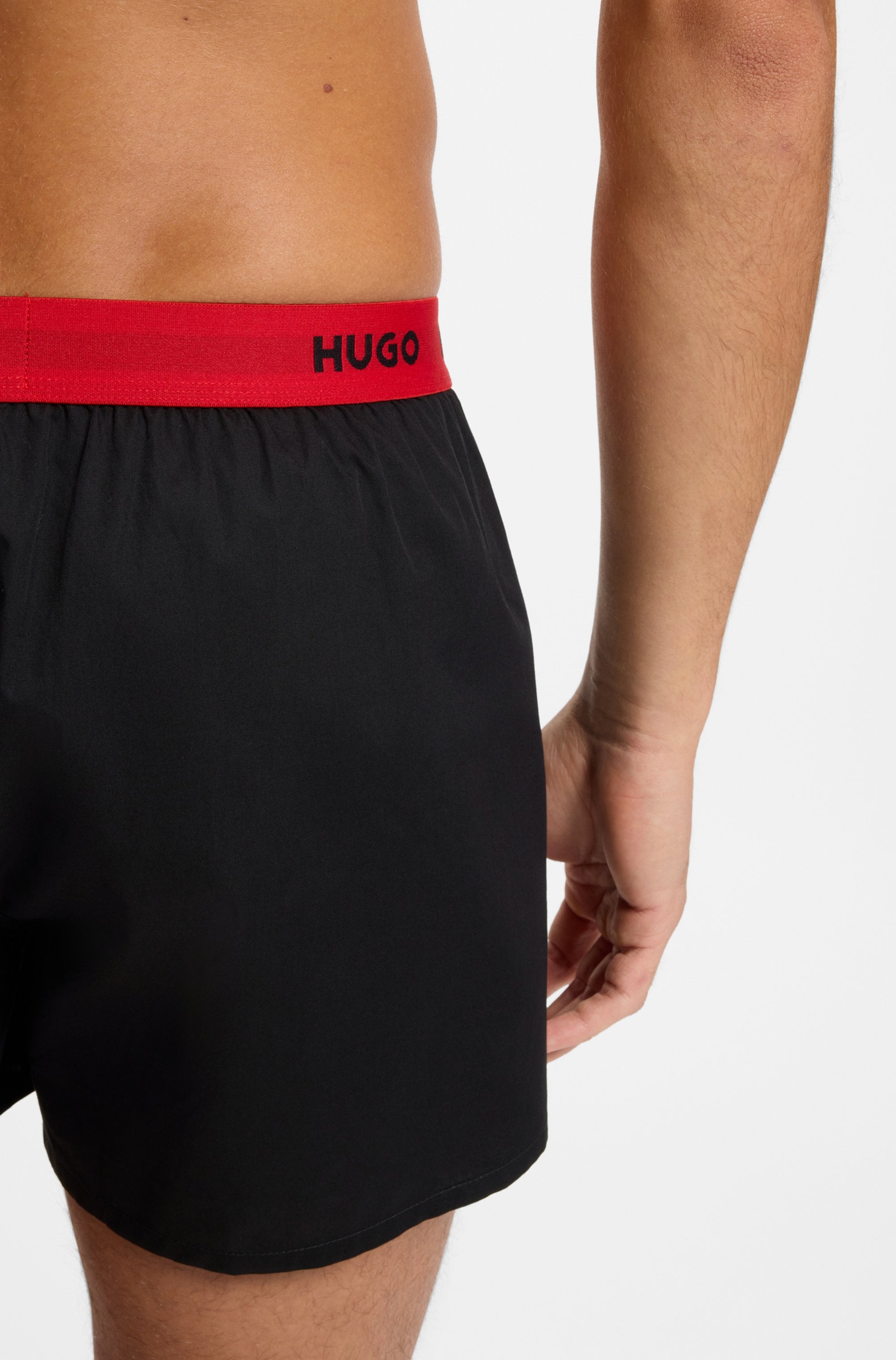 HUGO Underwear Webboxer »WOVEN BOXER TR« Packung, 3er-Pack, 3 Stk. tlg., Webboxer mit HUGO Schriftzug
